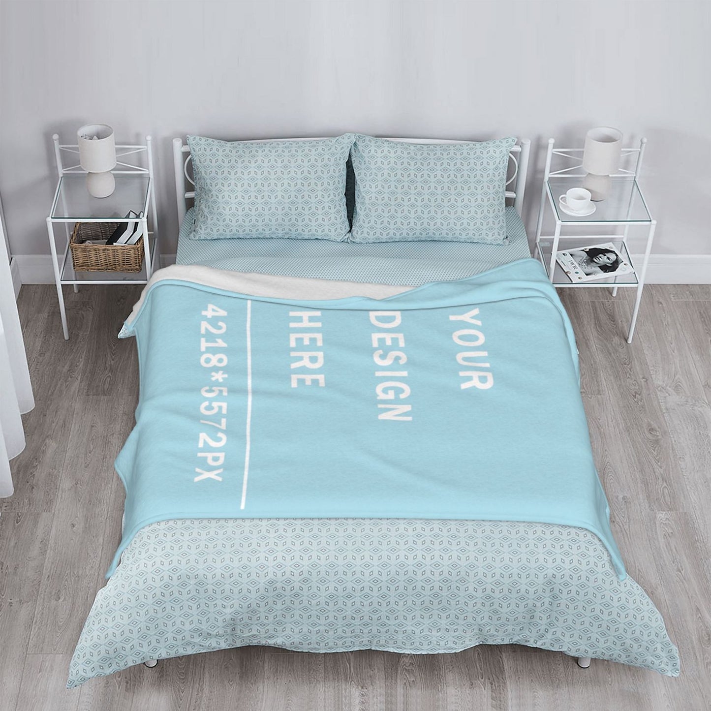 Custom 280g Soft Flannel Blanket(vertical styles)-POD
