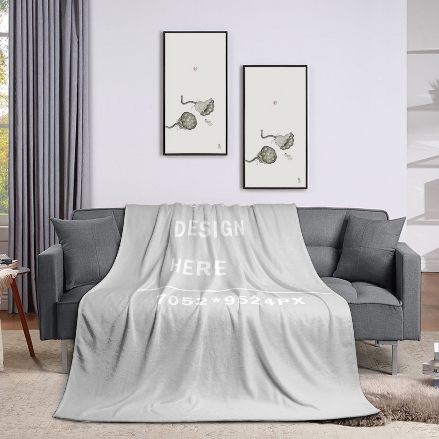 Custom Flannel Blanket -66×90in (vertical styles)-POD