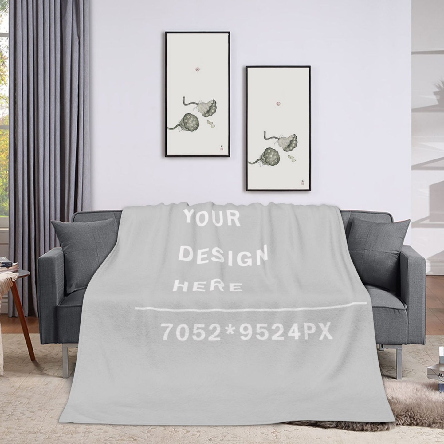 Custom Flannel Blanket -66×90in (vertical styles)-POD