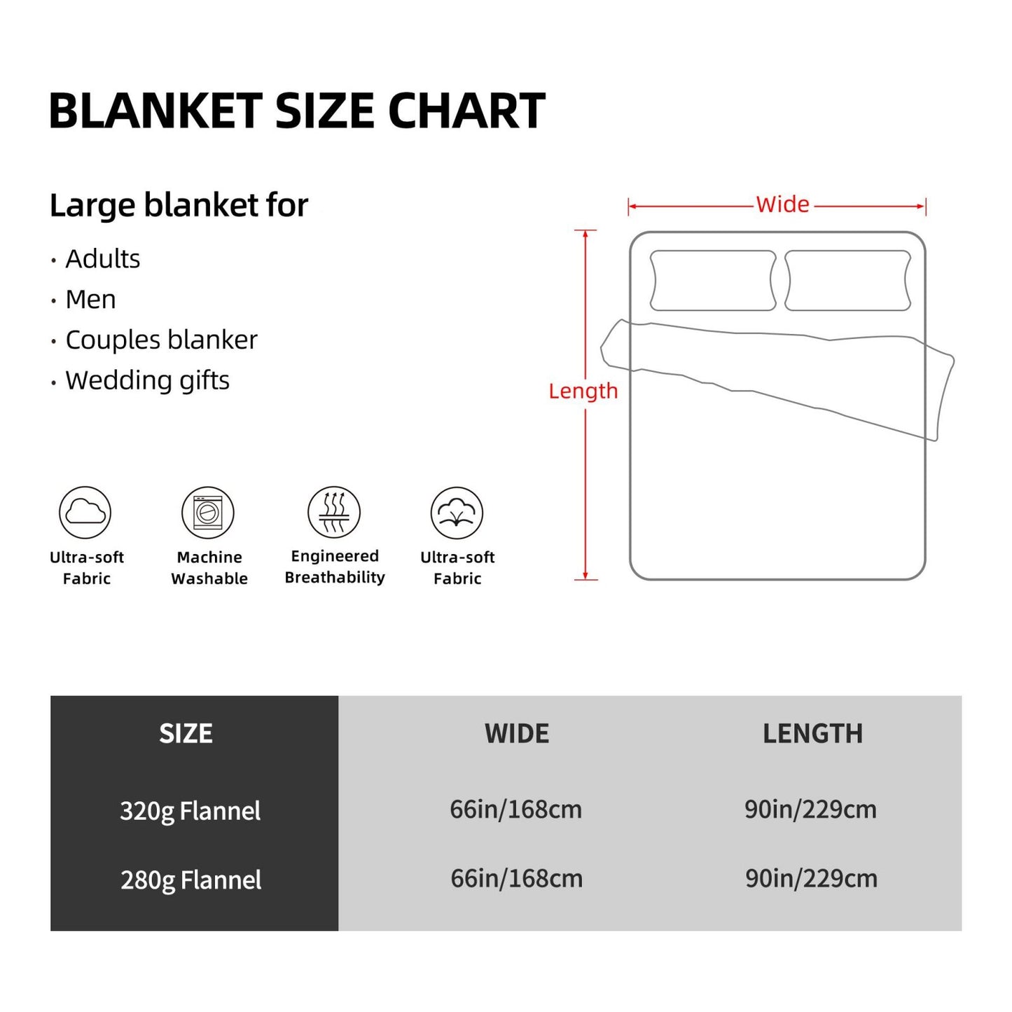 Custom Flannel Blanket -66×90in (vertical styles)-POD