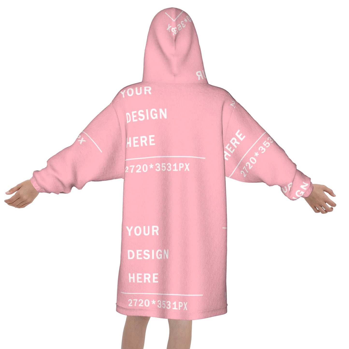 Custom flannel Blanket Hoodie (Kids) -POD
