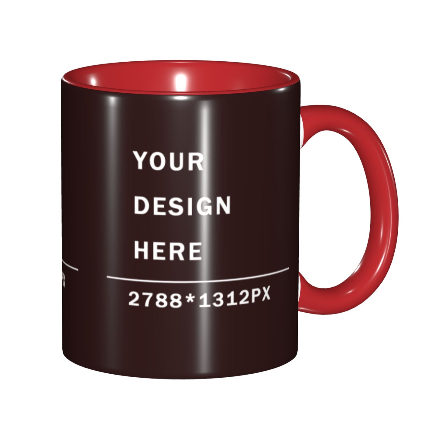 Design your Mug - 11OZ Bicolor Ceramic Mug -Along Surface Printed
