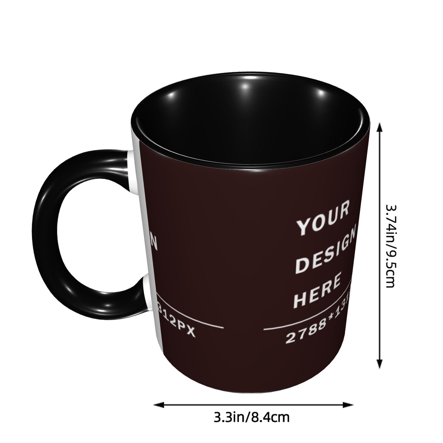Design your Mug - 11OZ Bicolor Ceramic Mug -Along Surface Printed