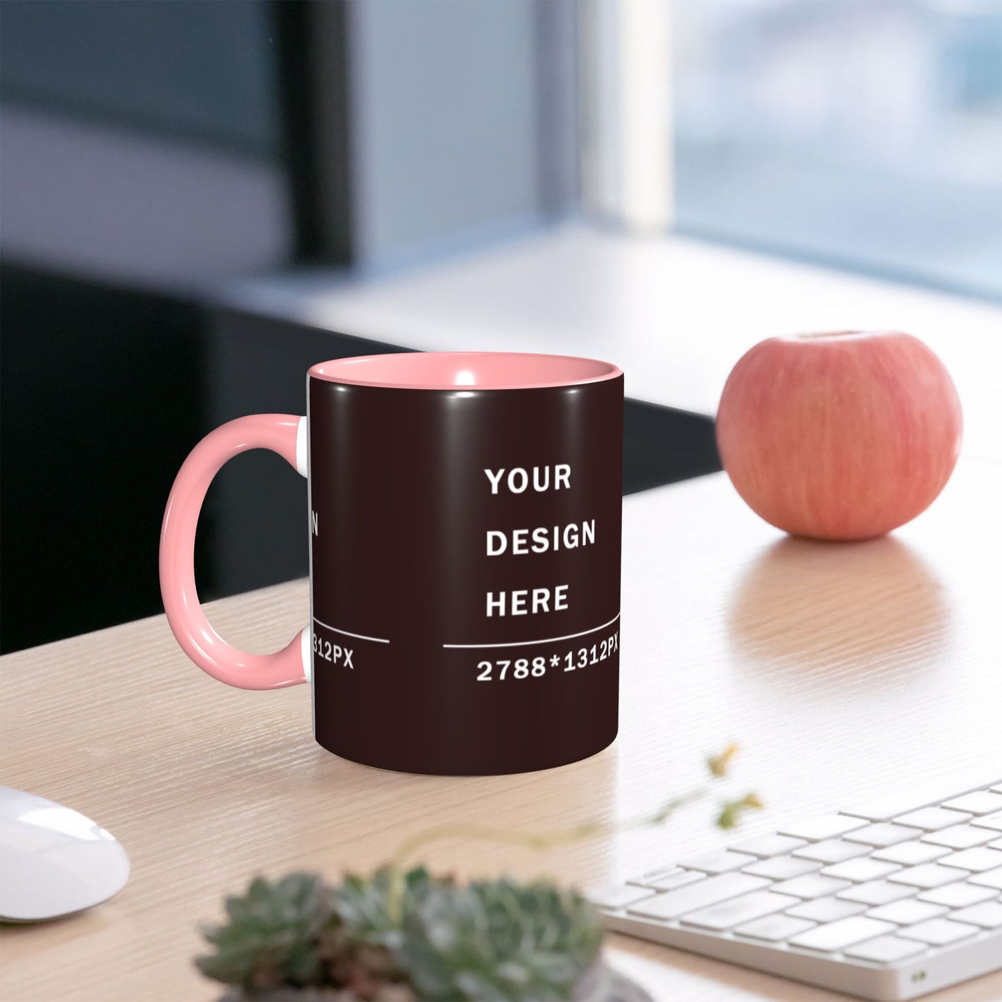 Design your Mug - 11OZ Bicolor Ceramic Mug -Along Surface Printed