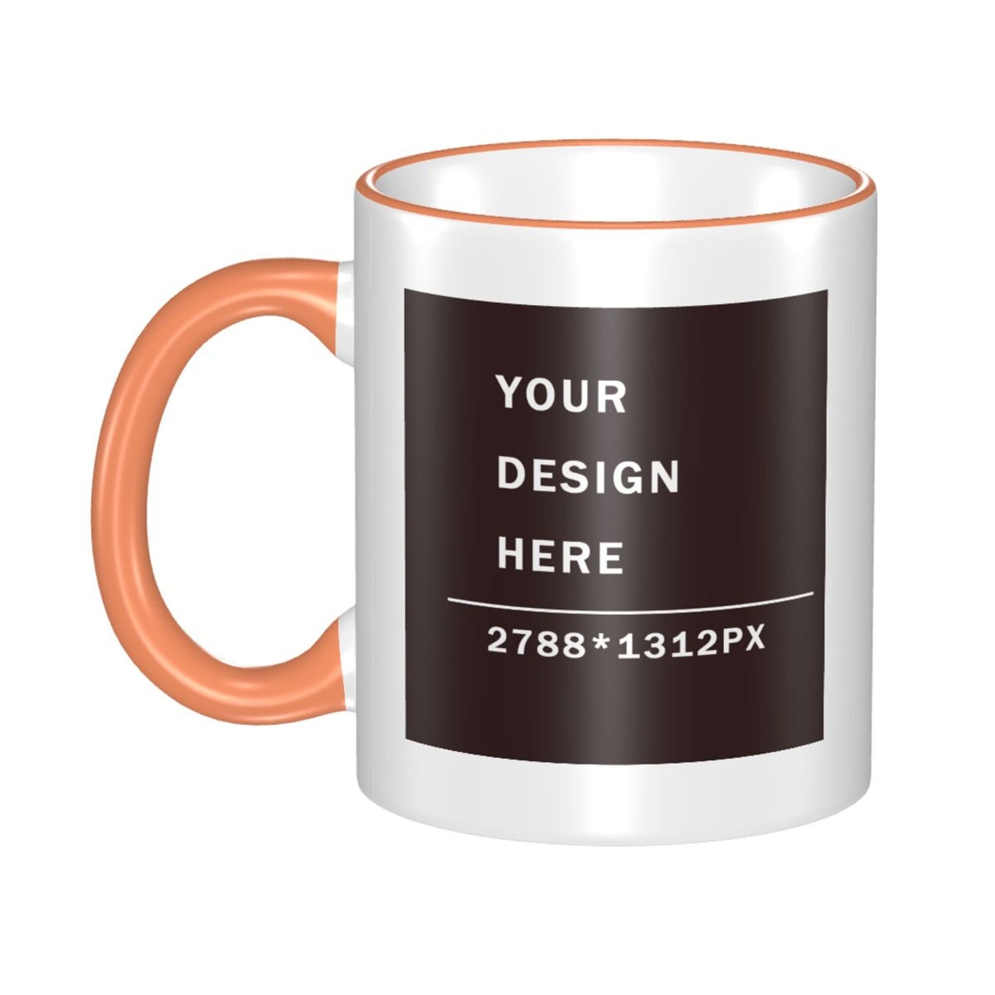 Design your Mug -Colored Edge Ceramic Mug-Two Side Printed