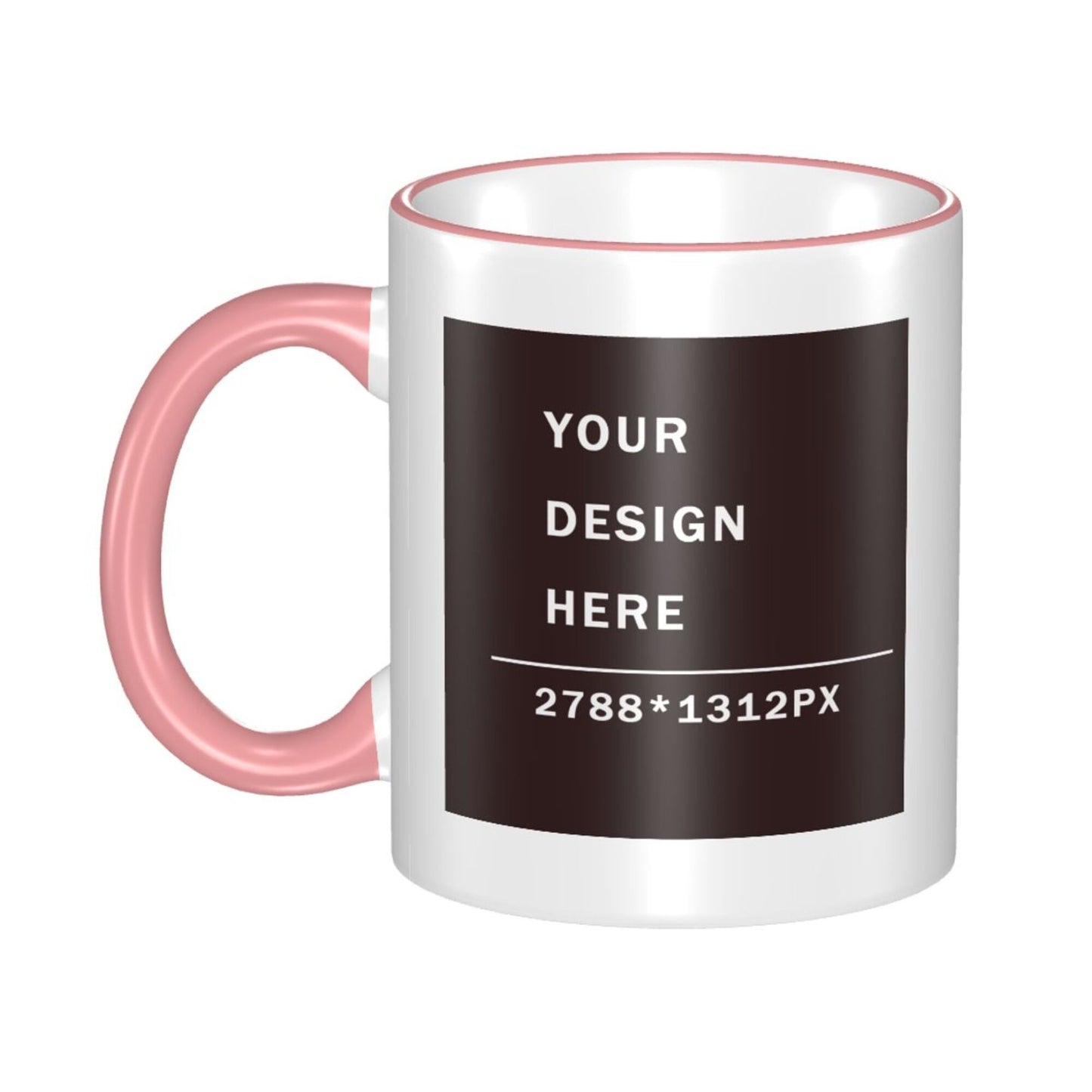 Design your Mug -Colored Edge Ceramic Mug-Two Side Printed