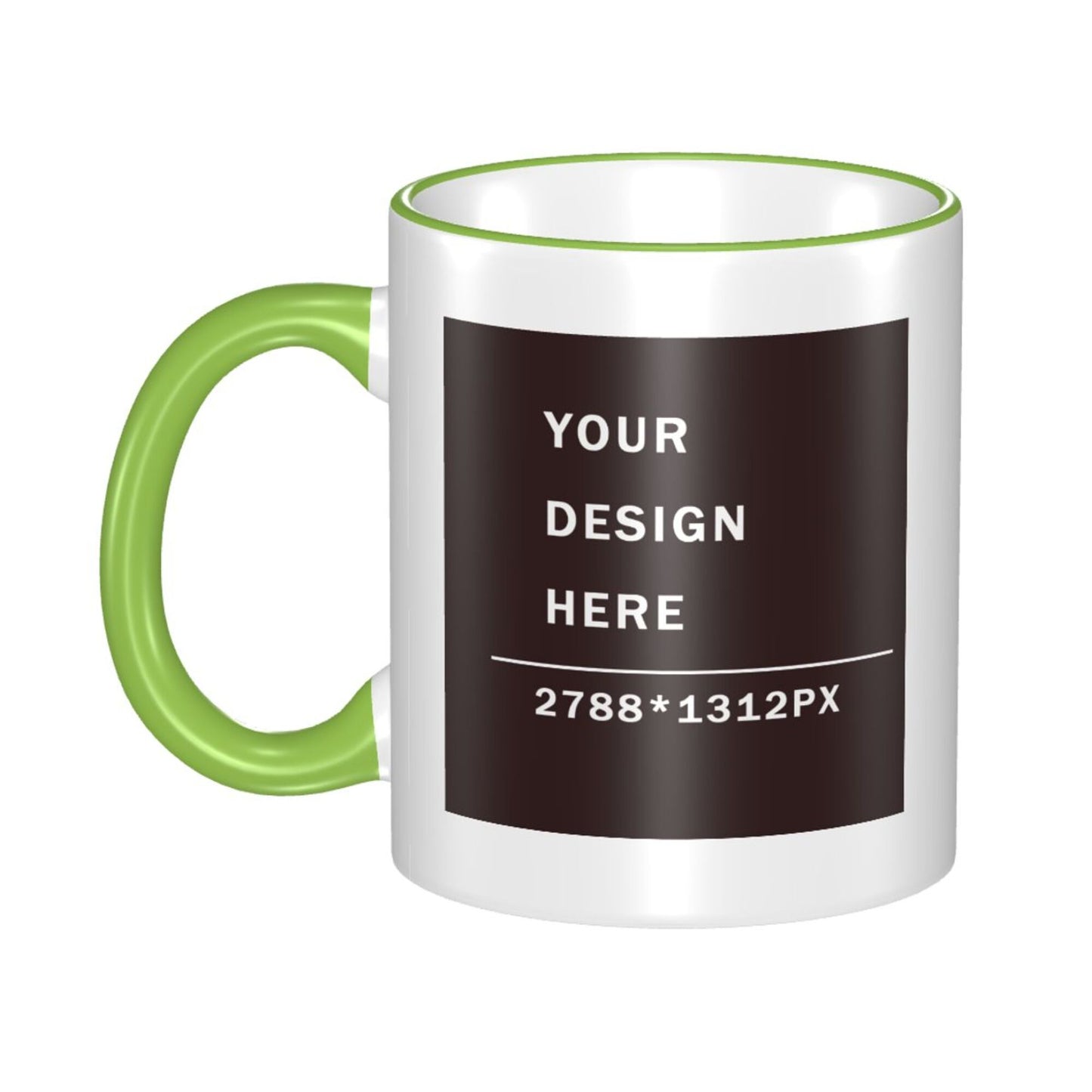 Design your Mug -Colored Edge Ceramic Mug-Two Side Printed