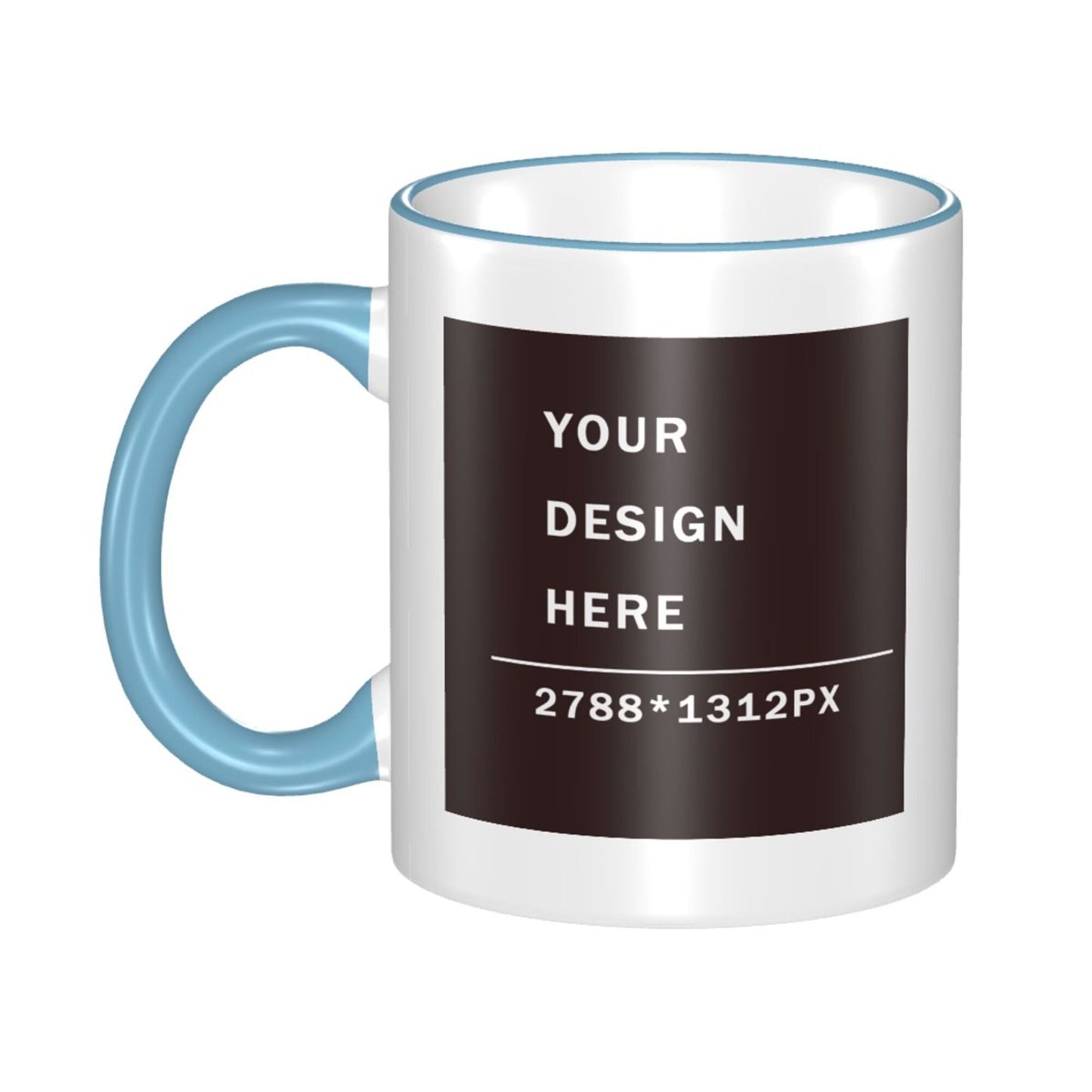 Design your Mug -Colored Edge Ceramic Mug-Two Side Printed