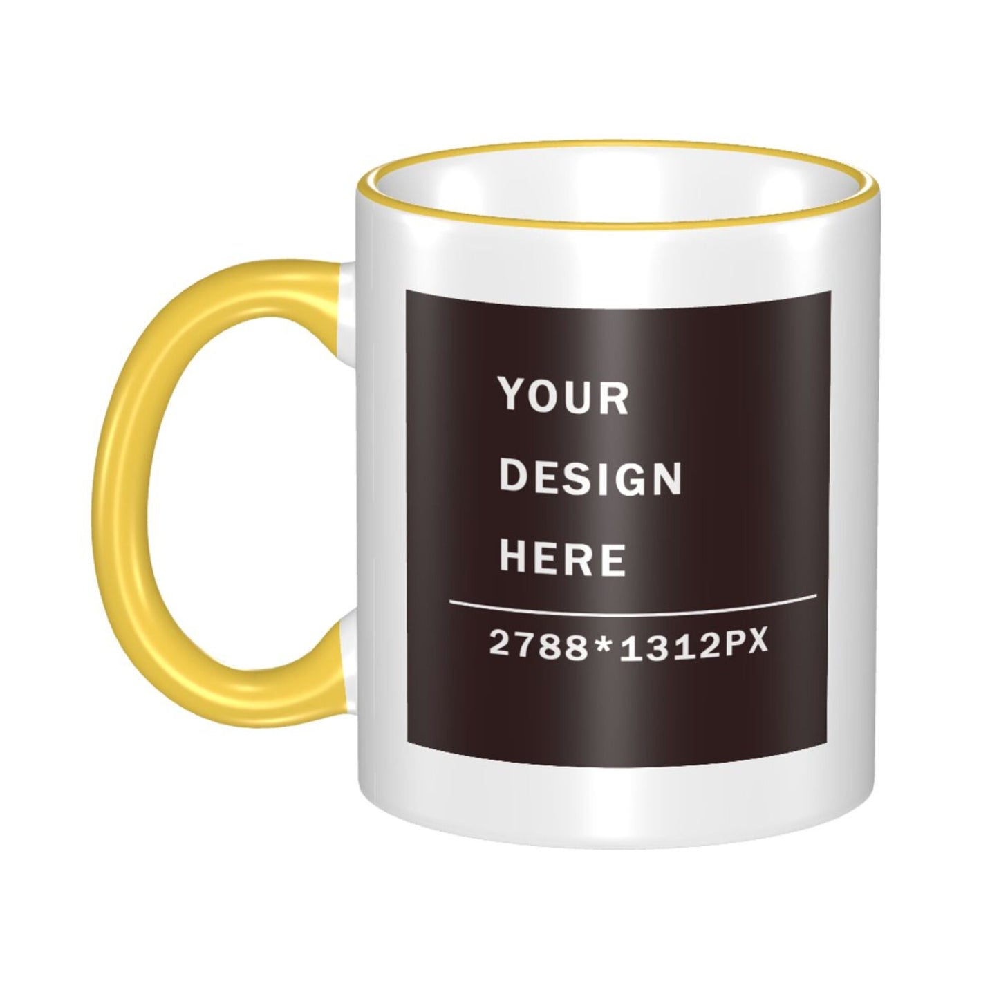 Design your Mug -Colored Edge Ceramic Mug-Two Side Printed