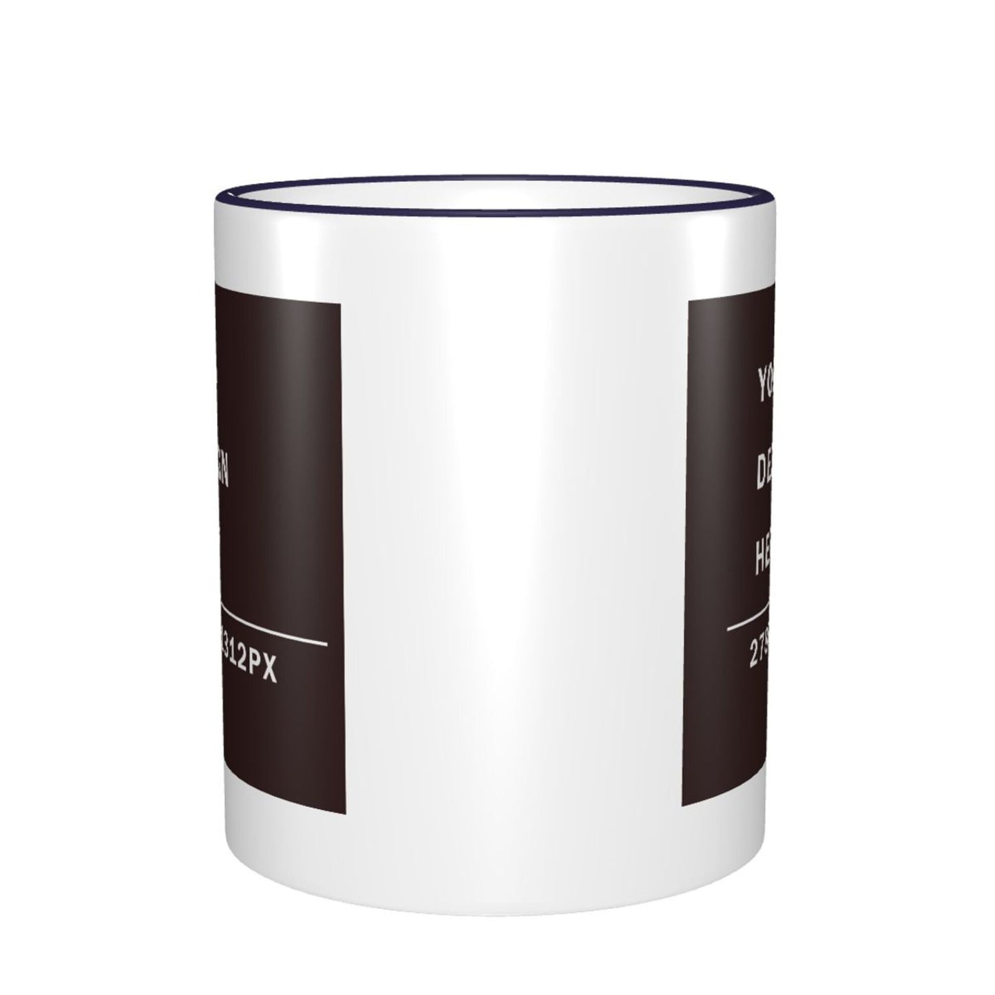 Design your Mug -Colored Edge Ceramic Mug-Two Side Printed