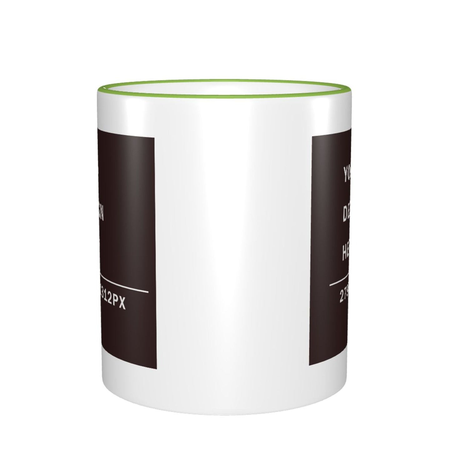 Design your Mug -Colored Edge Ceramic Mug-Two Side Printed