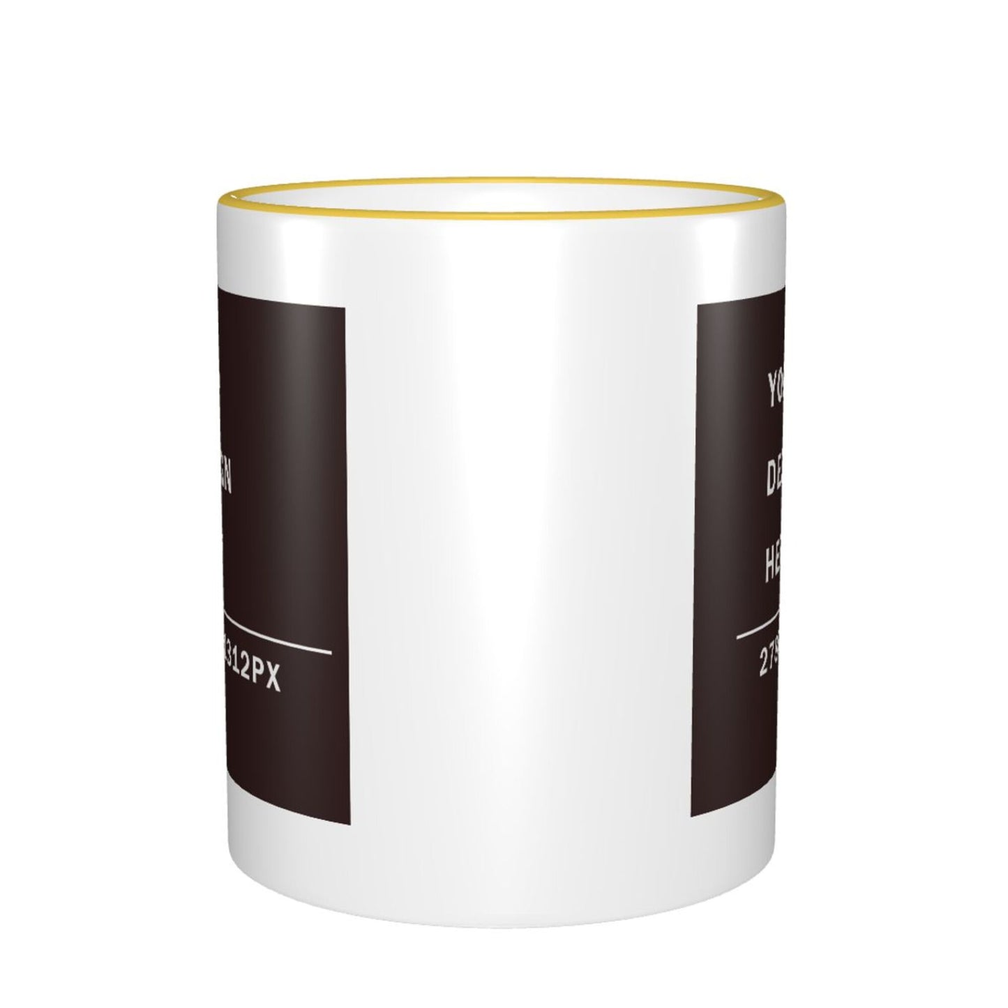 Design your Mug -Colored Edge Ceramic Mug-Two Side Printed