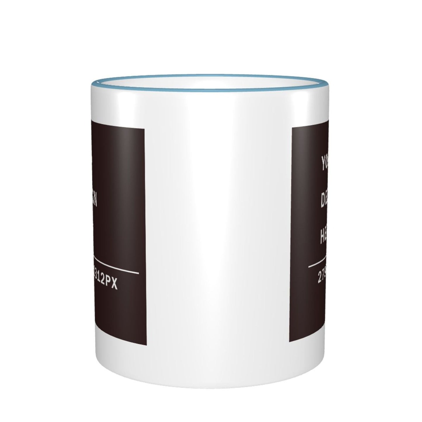 Design your Mug -Colored Edge Ceramic Mug-Two Side Printed