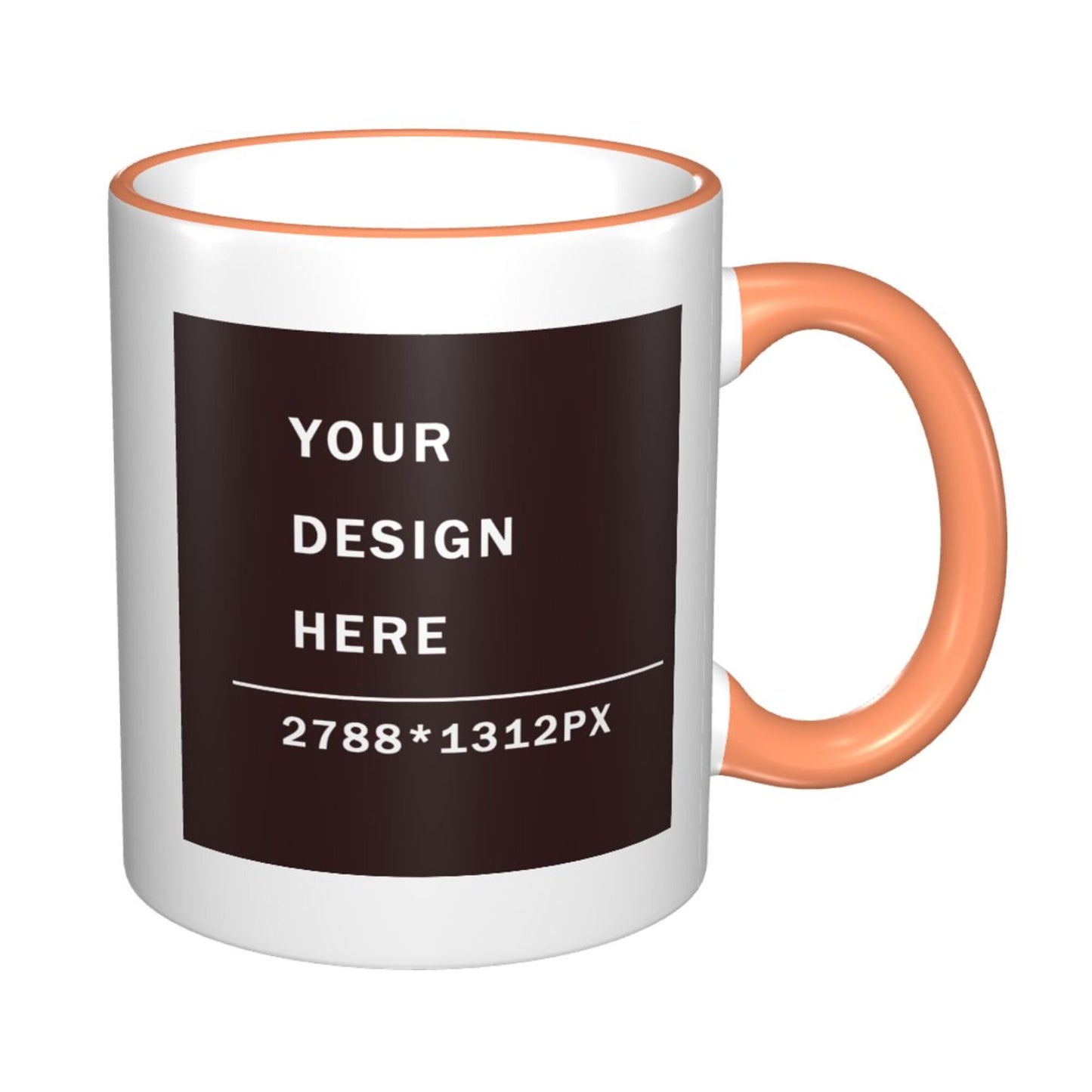 Design your Mug -Colored Edge Ceramic Mug-Two Side Printed