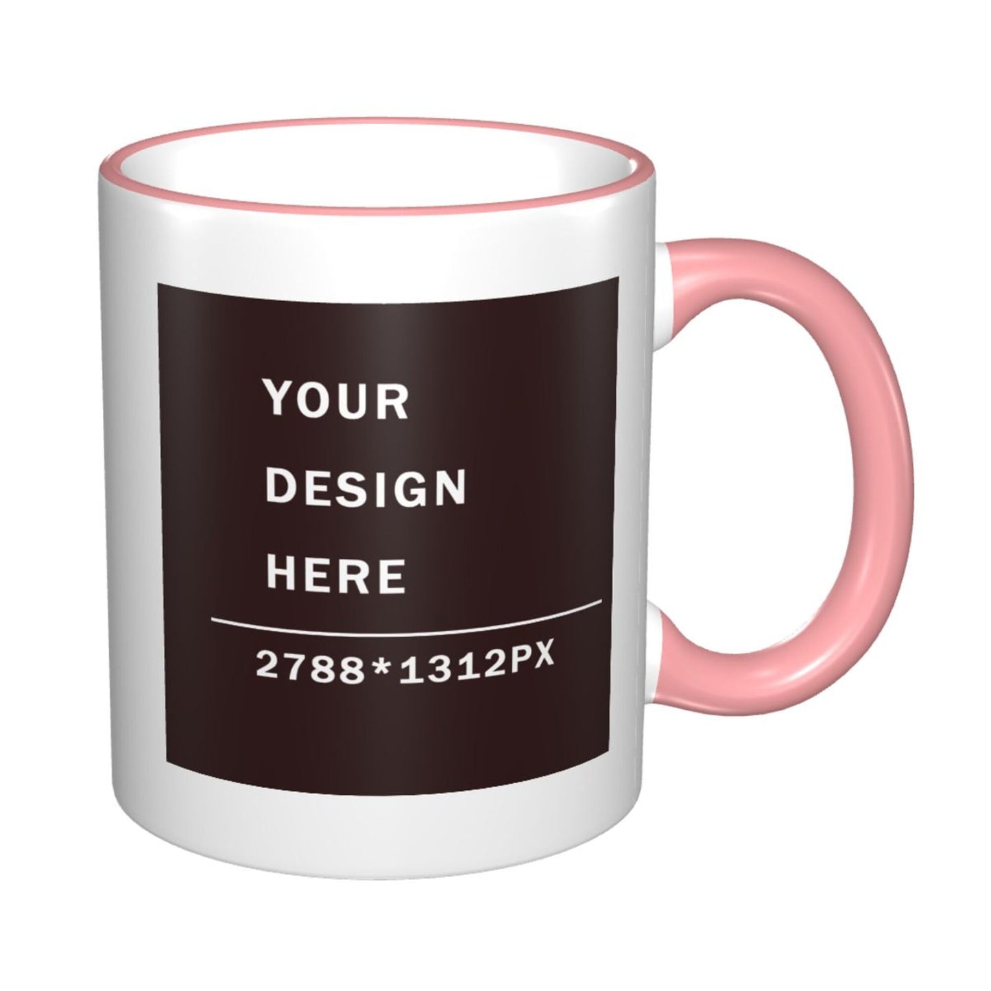 Design your Mug -Colored Edge Ceramic Mug-Two Side Printed