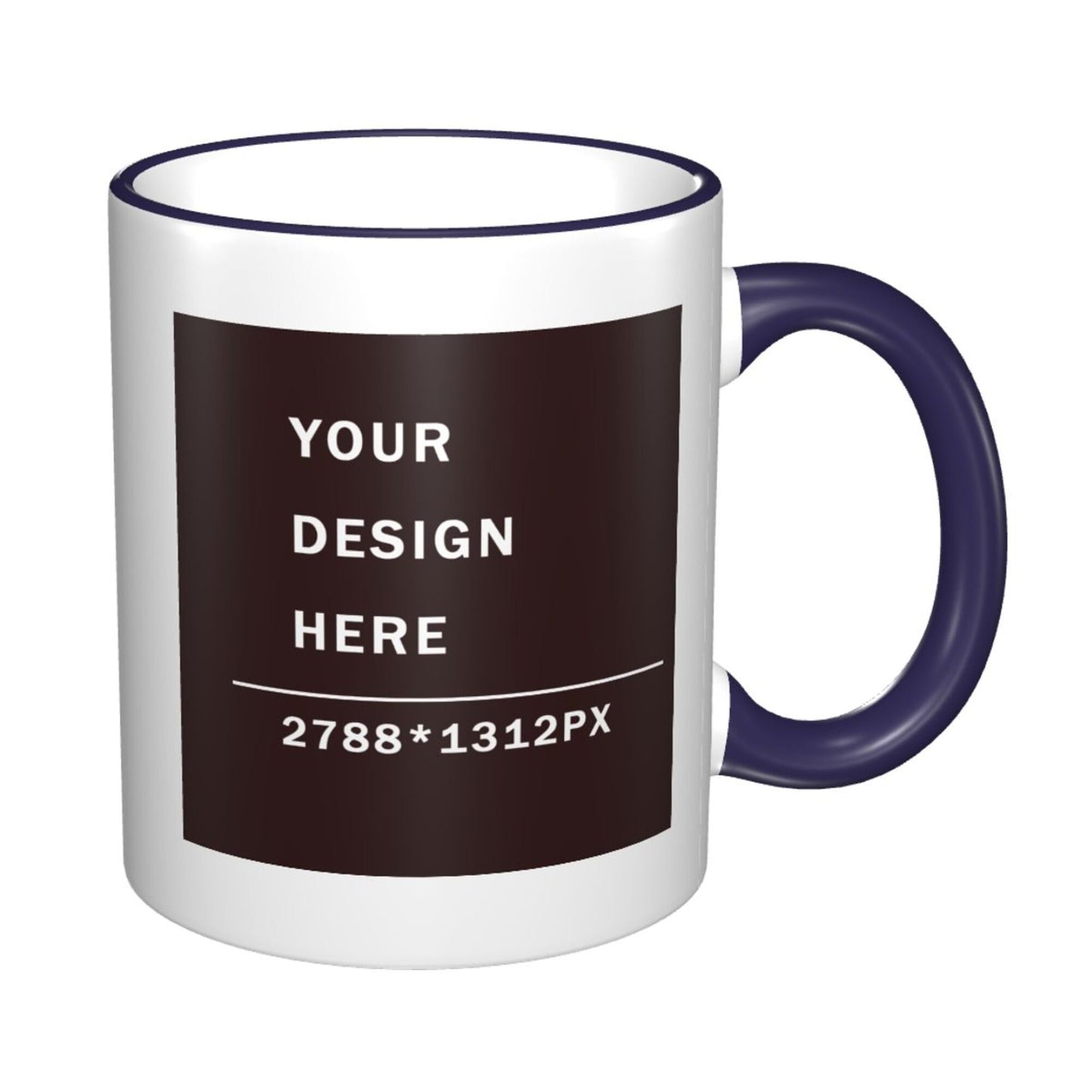 Design your Mug -Colored Edge Ceramic Mug-Two Side Printed