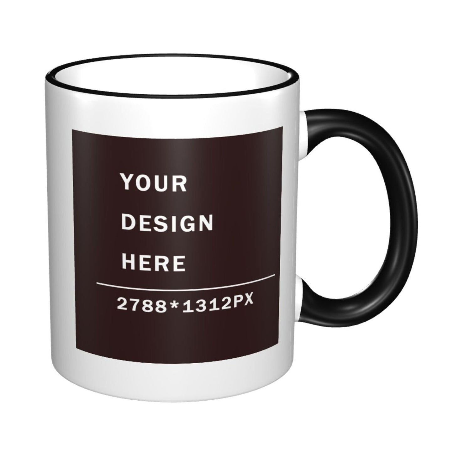 Design your Mug -Colored Edge Ceramic Mug-Two Side Printed