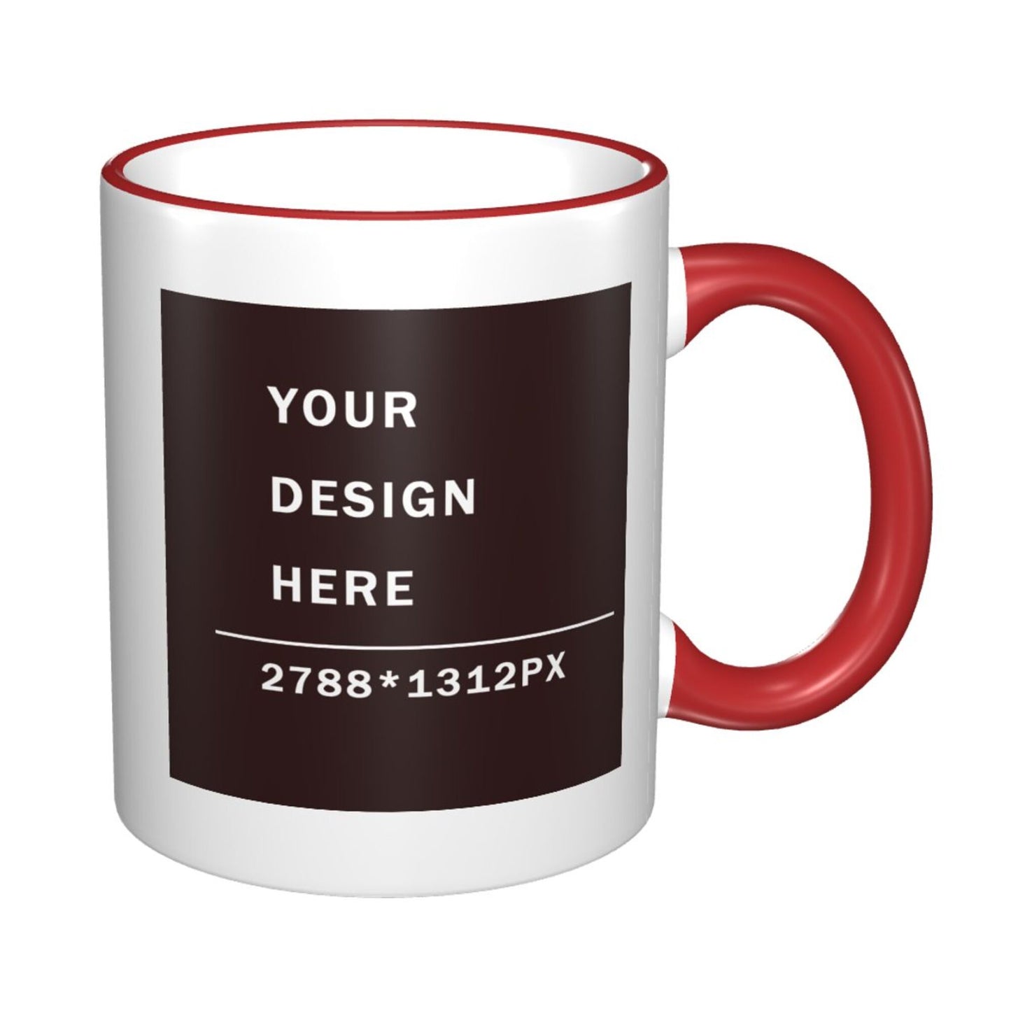 Design your Mug -Colored Edge Ceramic Mug-Two Side Printed
