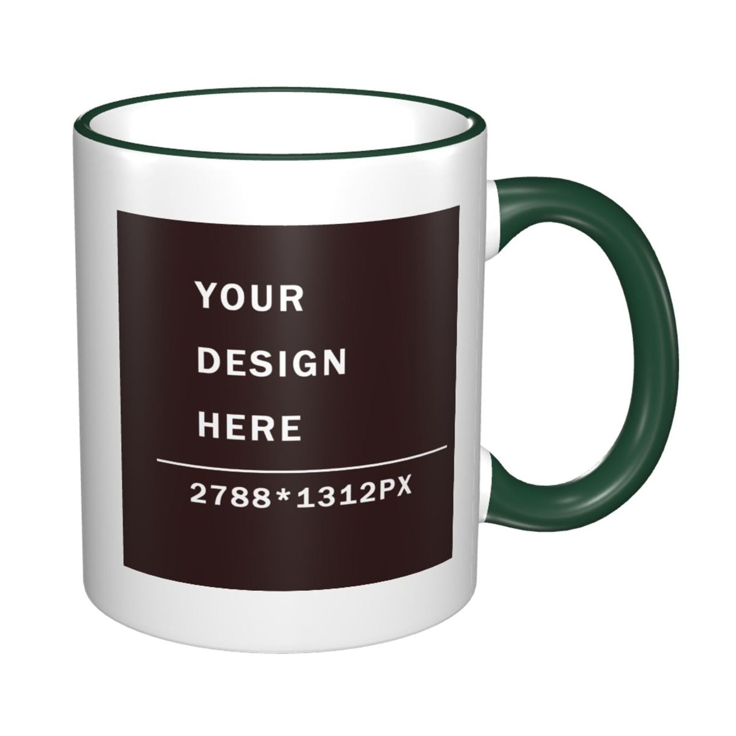 Design your Mug -Colored Edge Ceramic Mug-Two Side Printed