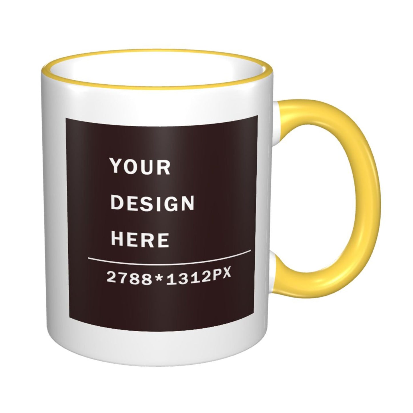 Design your Mug -Colored Edge Ceramic Mug-Two Side Printed