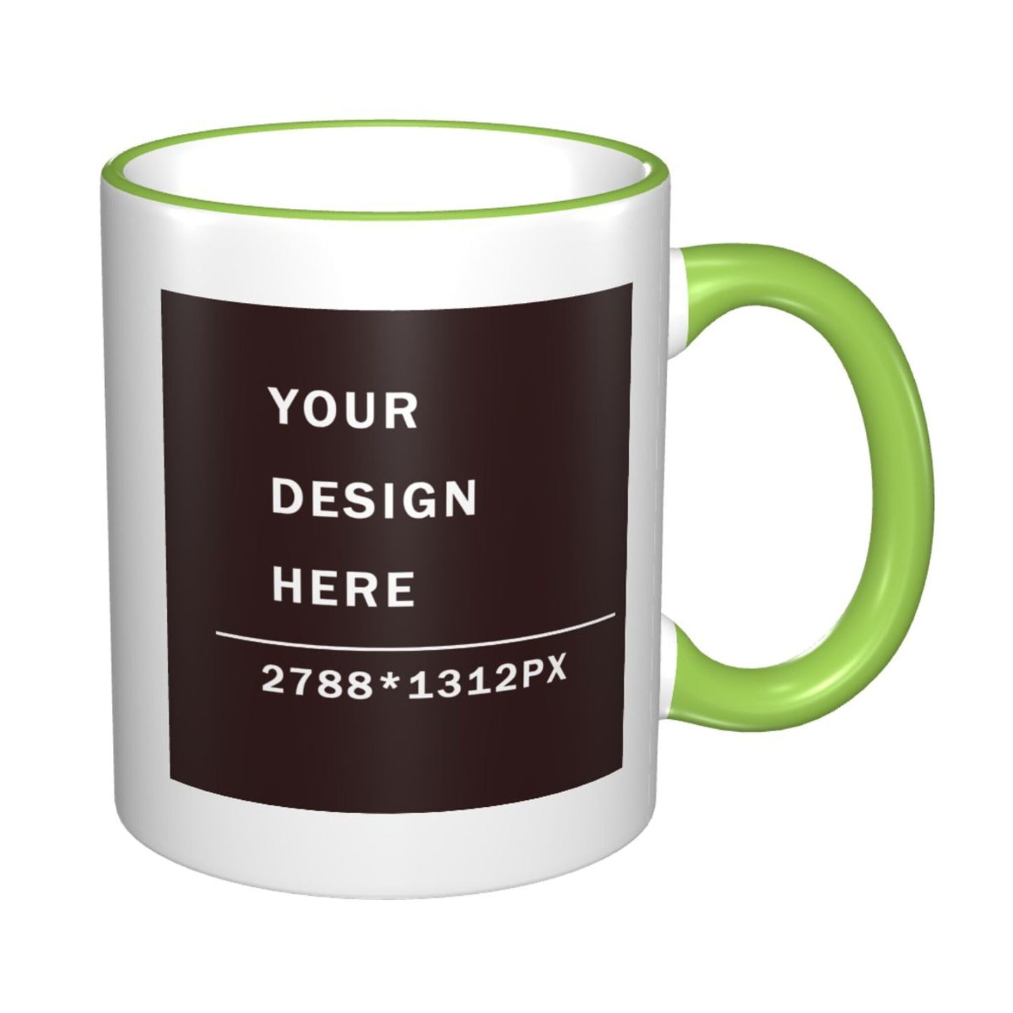 Design your Mug -Colored Edge Ceramic Mug-Two Side Printed