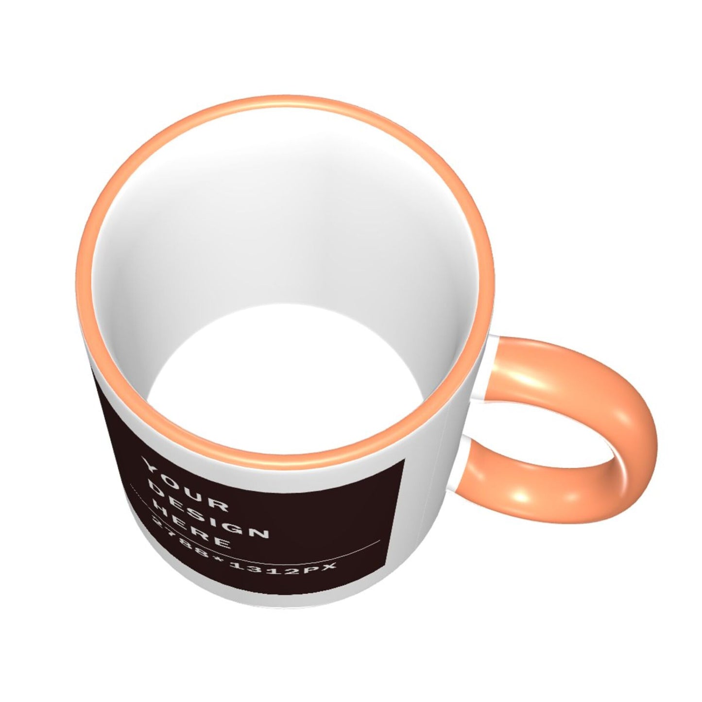 Design your Mug -Colored Edge Ceramic Mug-Two Side Printed