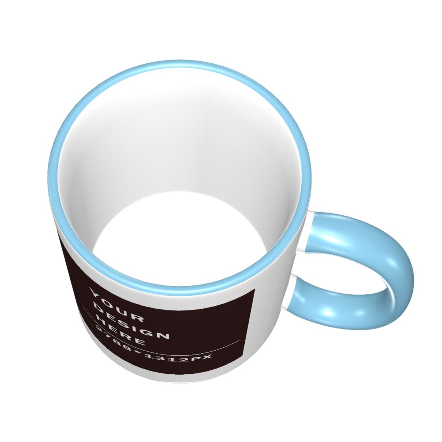 Design your Mug -Colored Edge Ceramic Mug-Two Side Printed