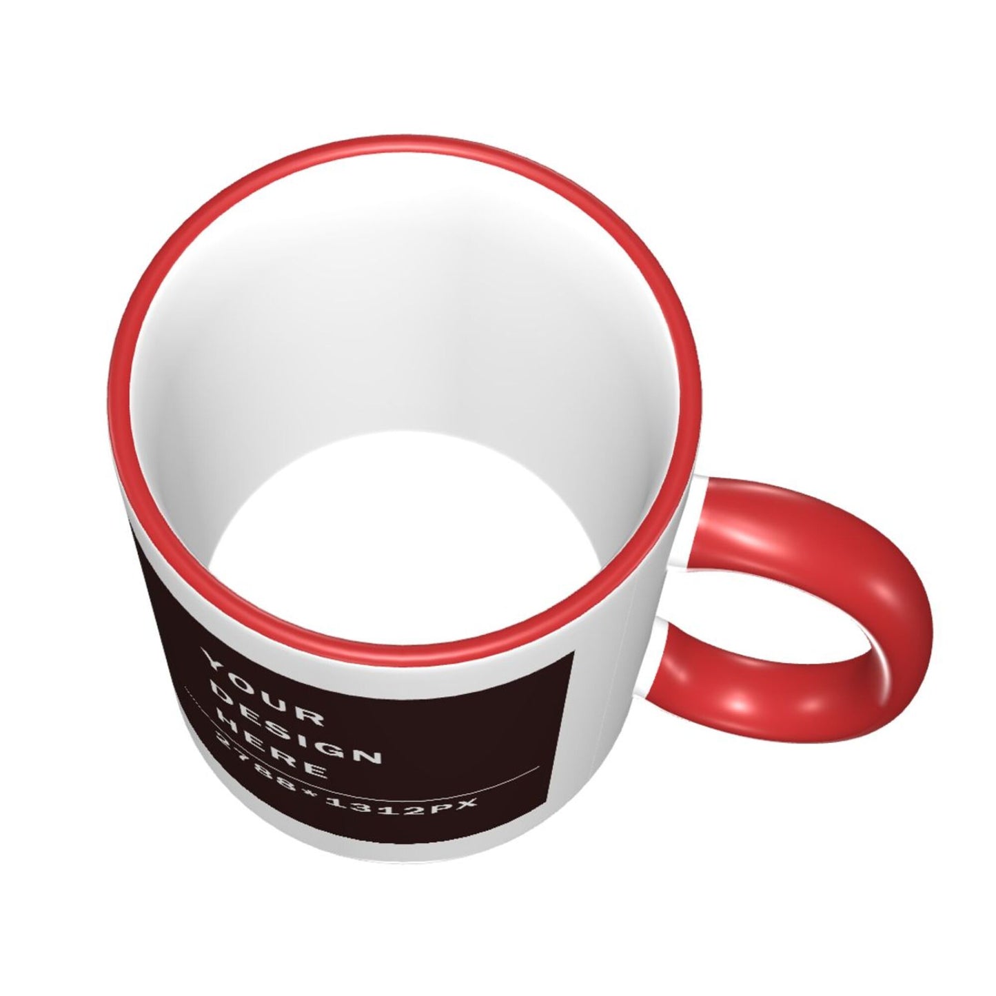 Design your Mug -Colored Edge Ceramic Mug-Two Side Printed