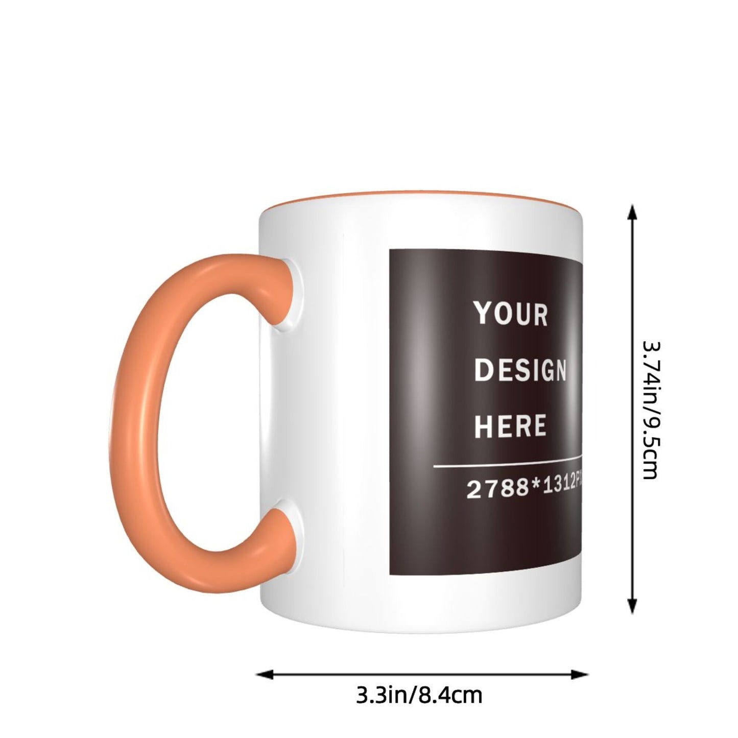 Design your Mug -Colored Edge Ceramic Mug-Two Side Printed