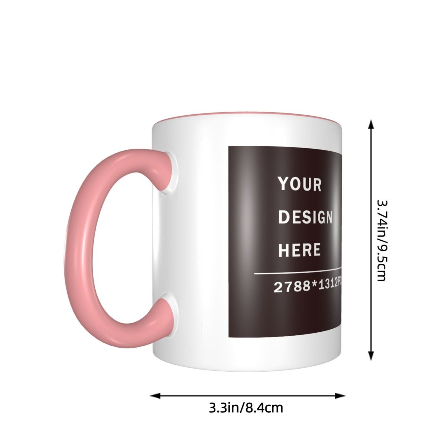 Design your Mug -Colored Edge Ceramic Mug-Two Side Printed