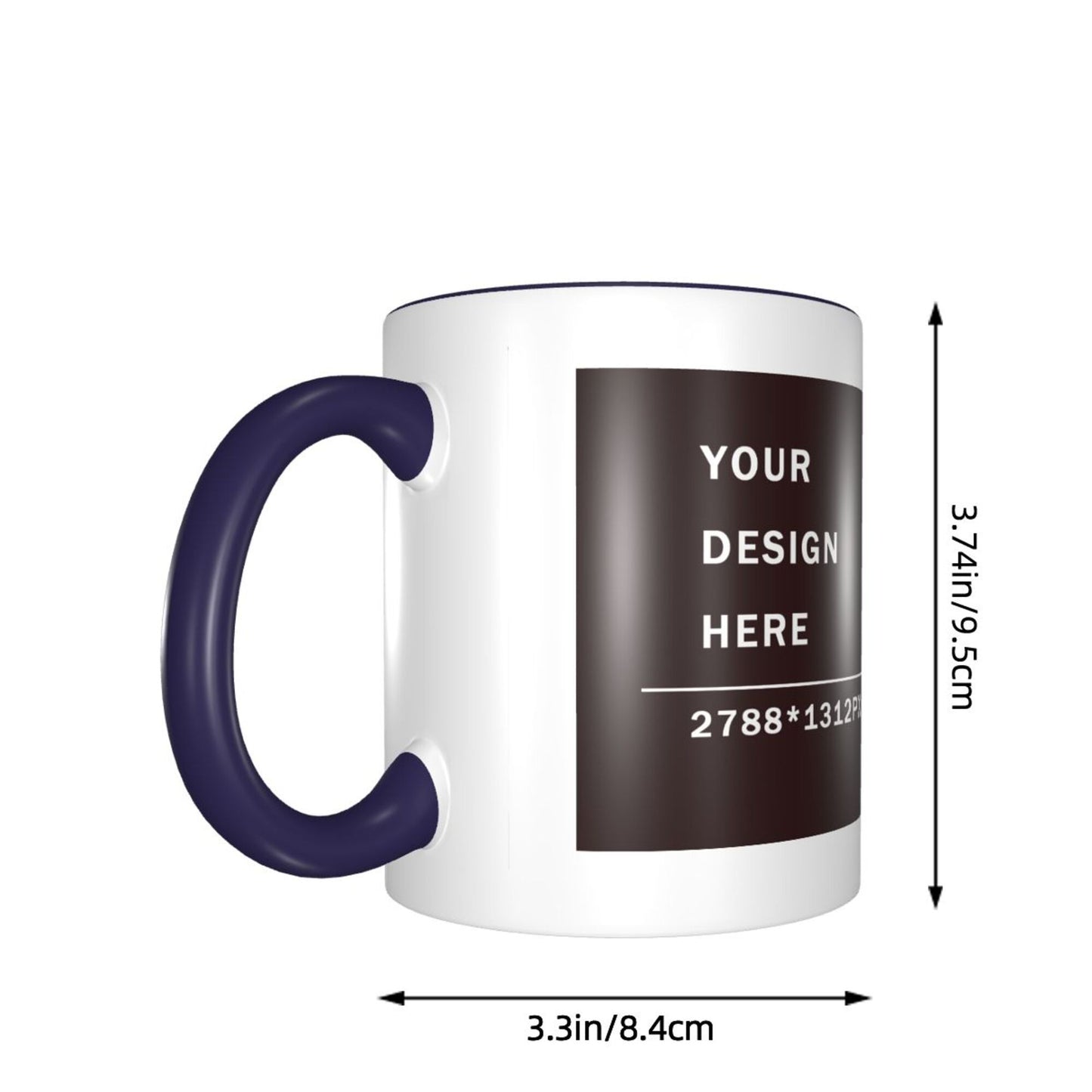Design your Mug -Colored Edge Ceramic Mug-Two Side Printed
