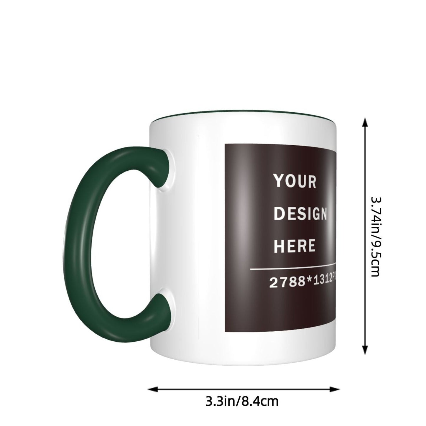 Design your Mug -Colored Edge Ceramic Mug-Two Side Printed