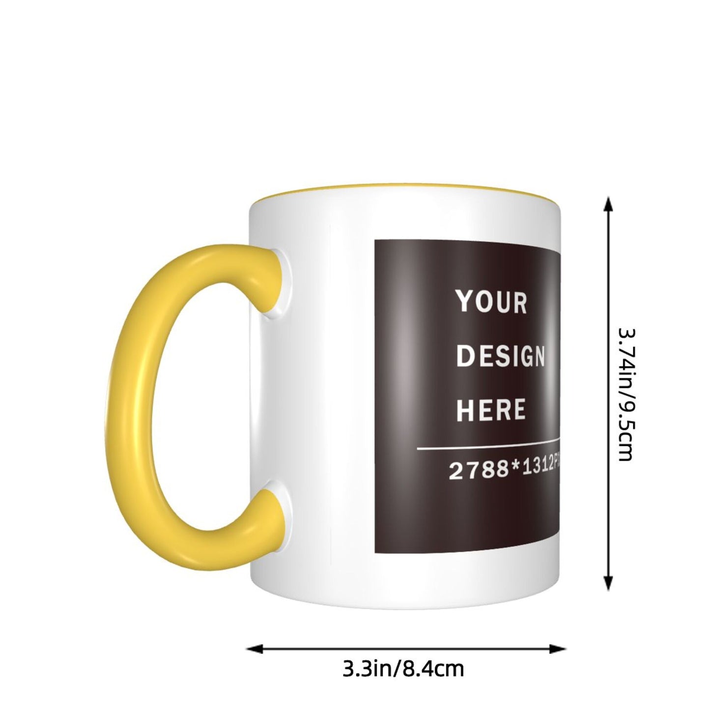 Design your Mug -Colored Edge Ceramic Mug-Two Side Printed