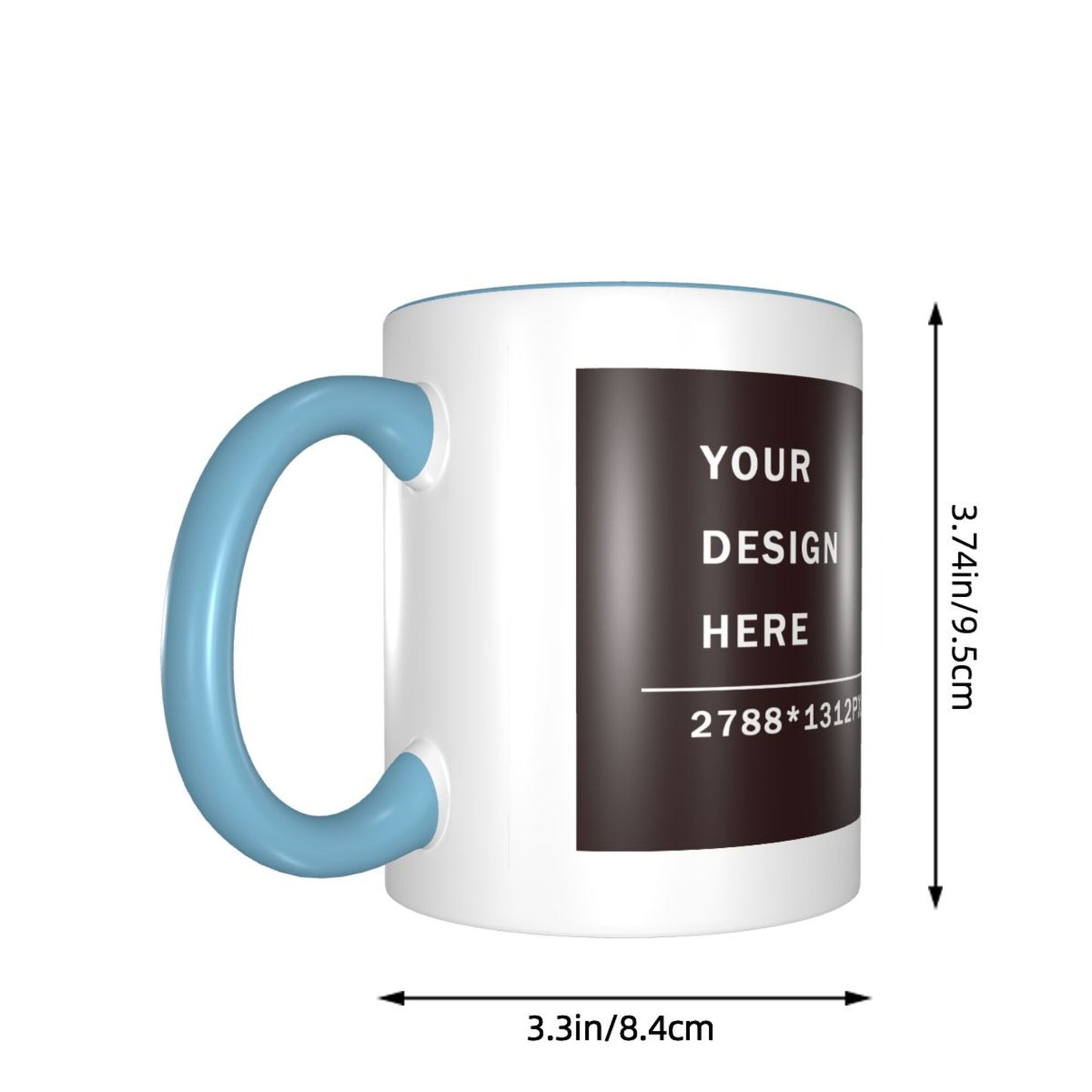 Design your Mug -Colored Edge Ceramic Mug-Two Side Printed
