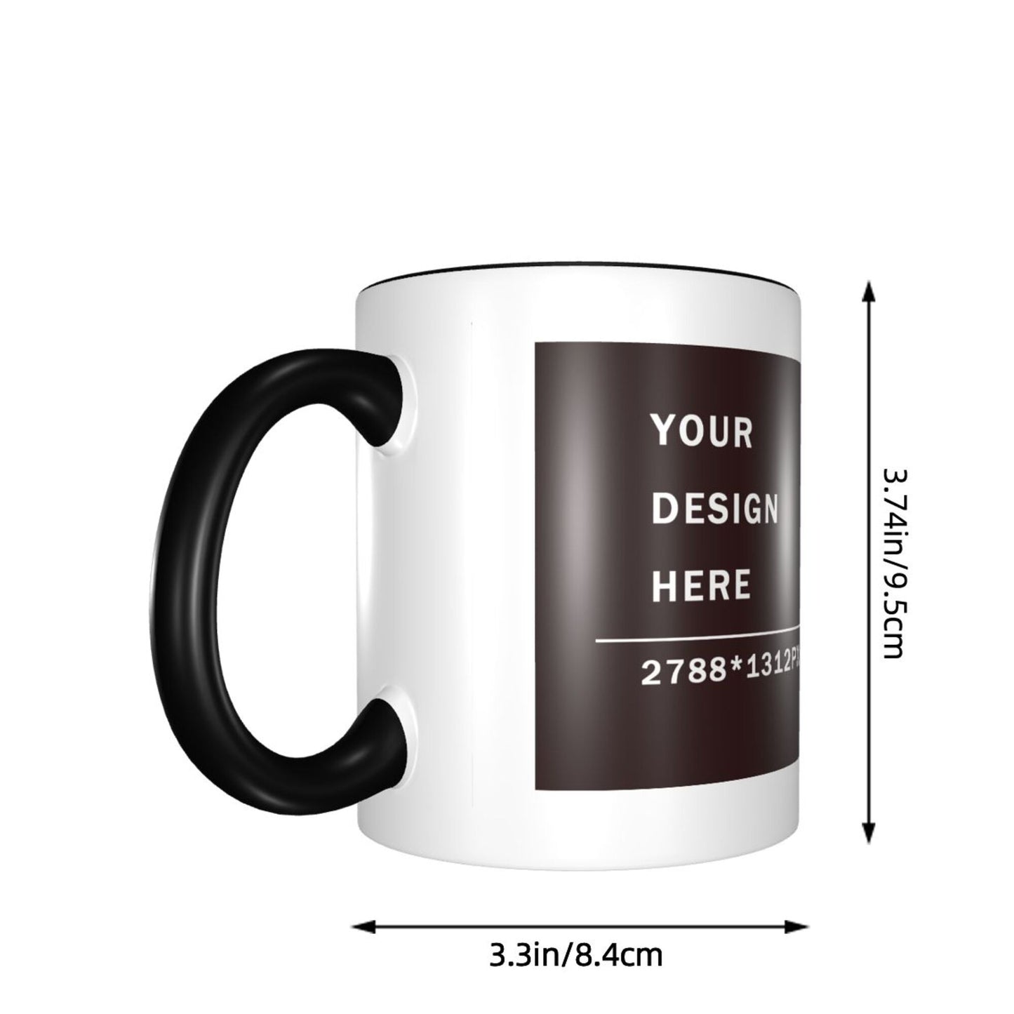 Design your Mug -Colored Edge Ceramic Mug-Two Side Printed