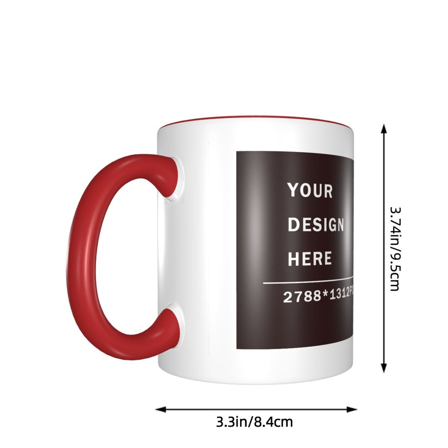 Design your Mug -Colored Edge Ceramic Mug-Two Side Printed