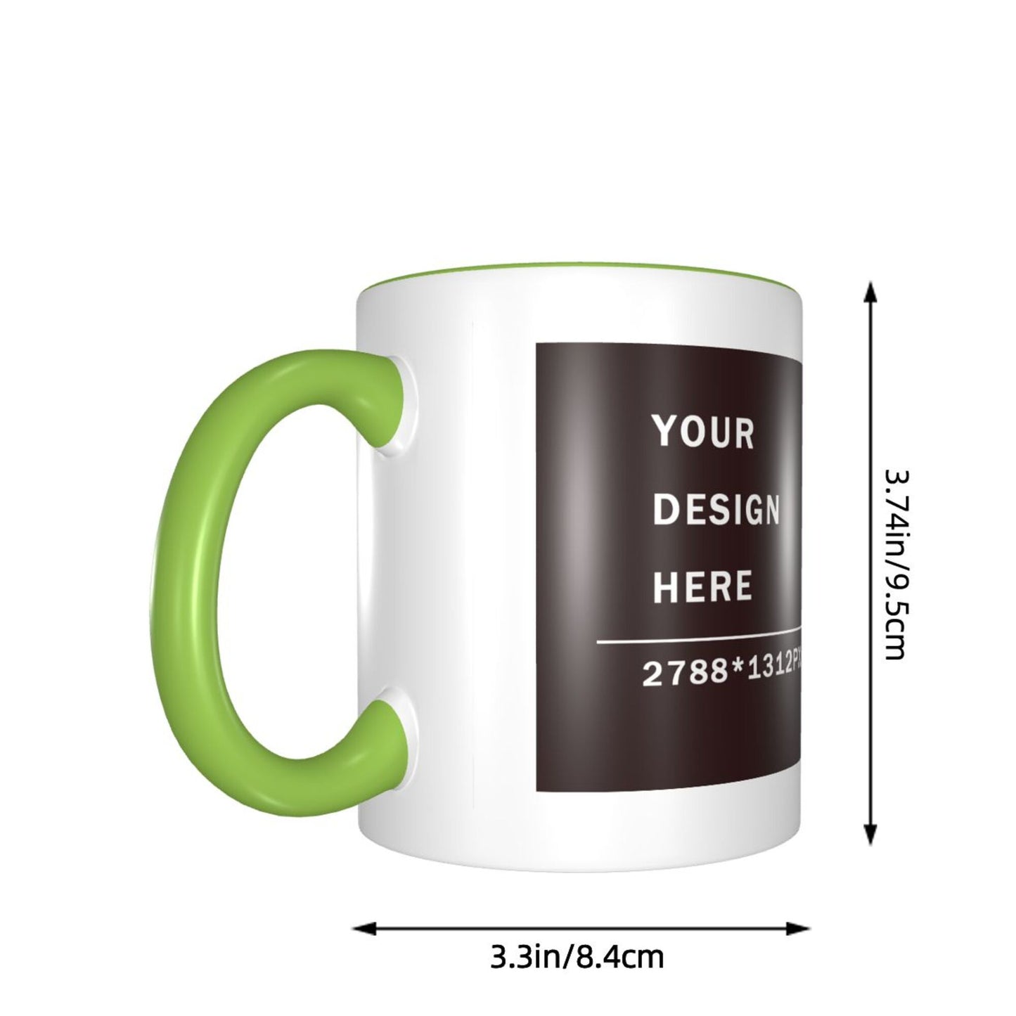 Design your Mug -Colored Edge Ceramic Mug-Two Side Printed