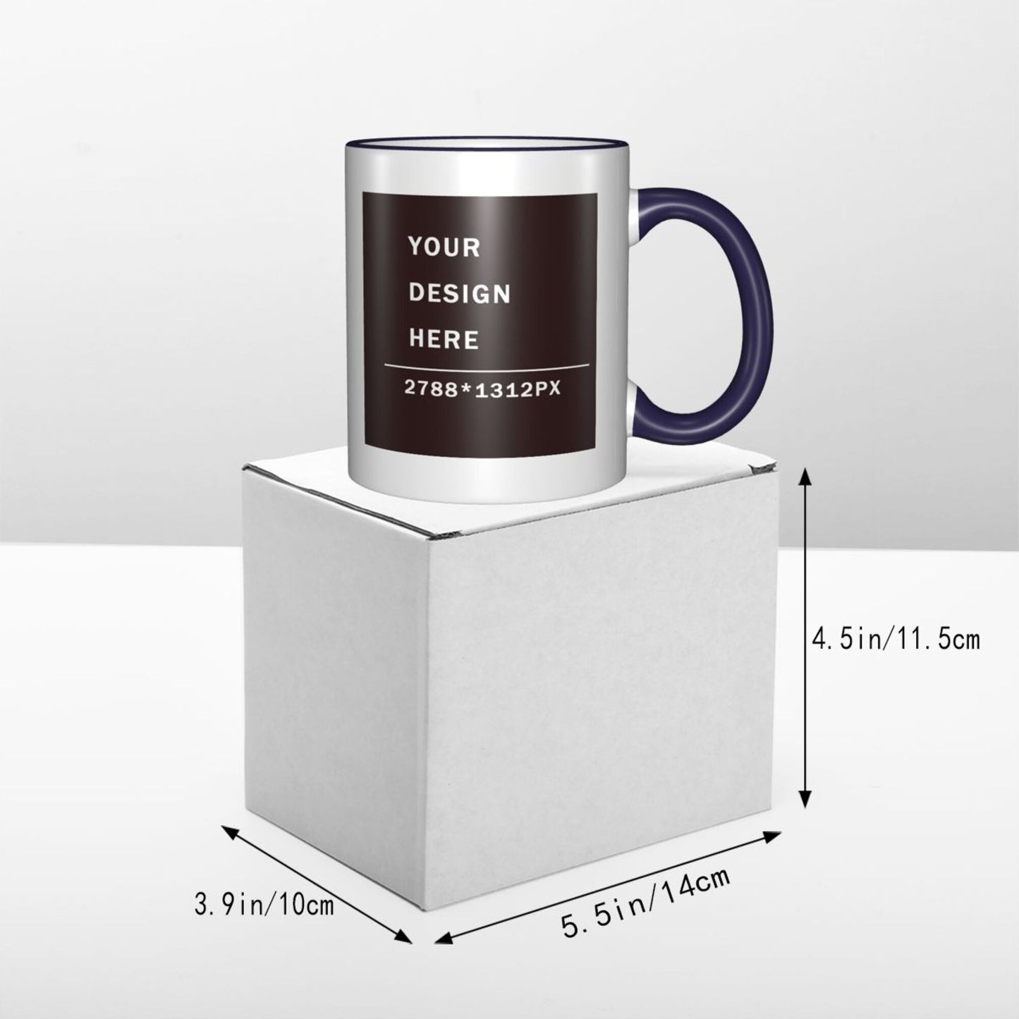 Design your Mug -Colored Edge Ceramic Mug-Two Side Printed