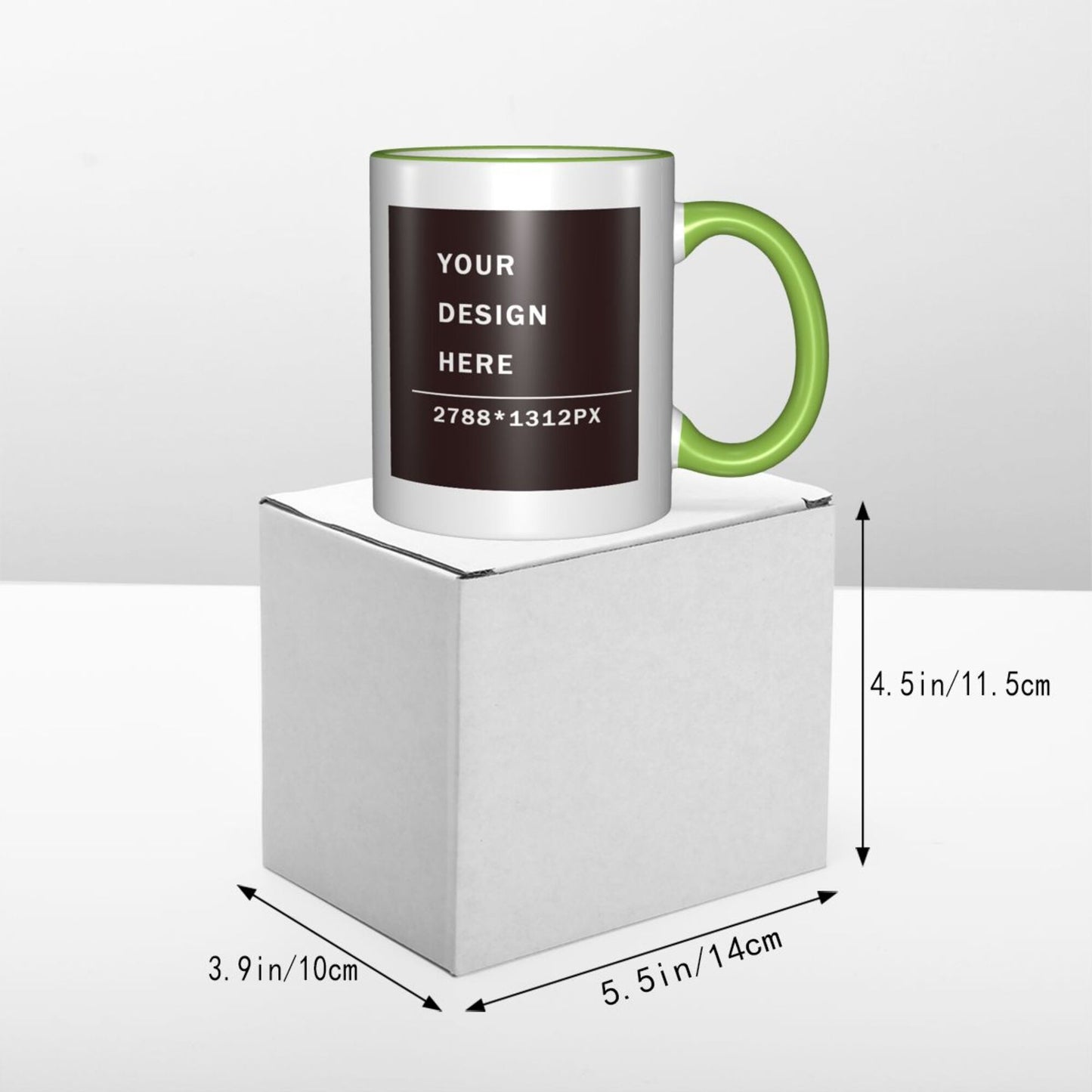 Design your Mug -Colored Edge Ceramic Mug-Two Side Printed