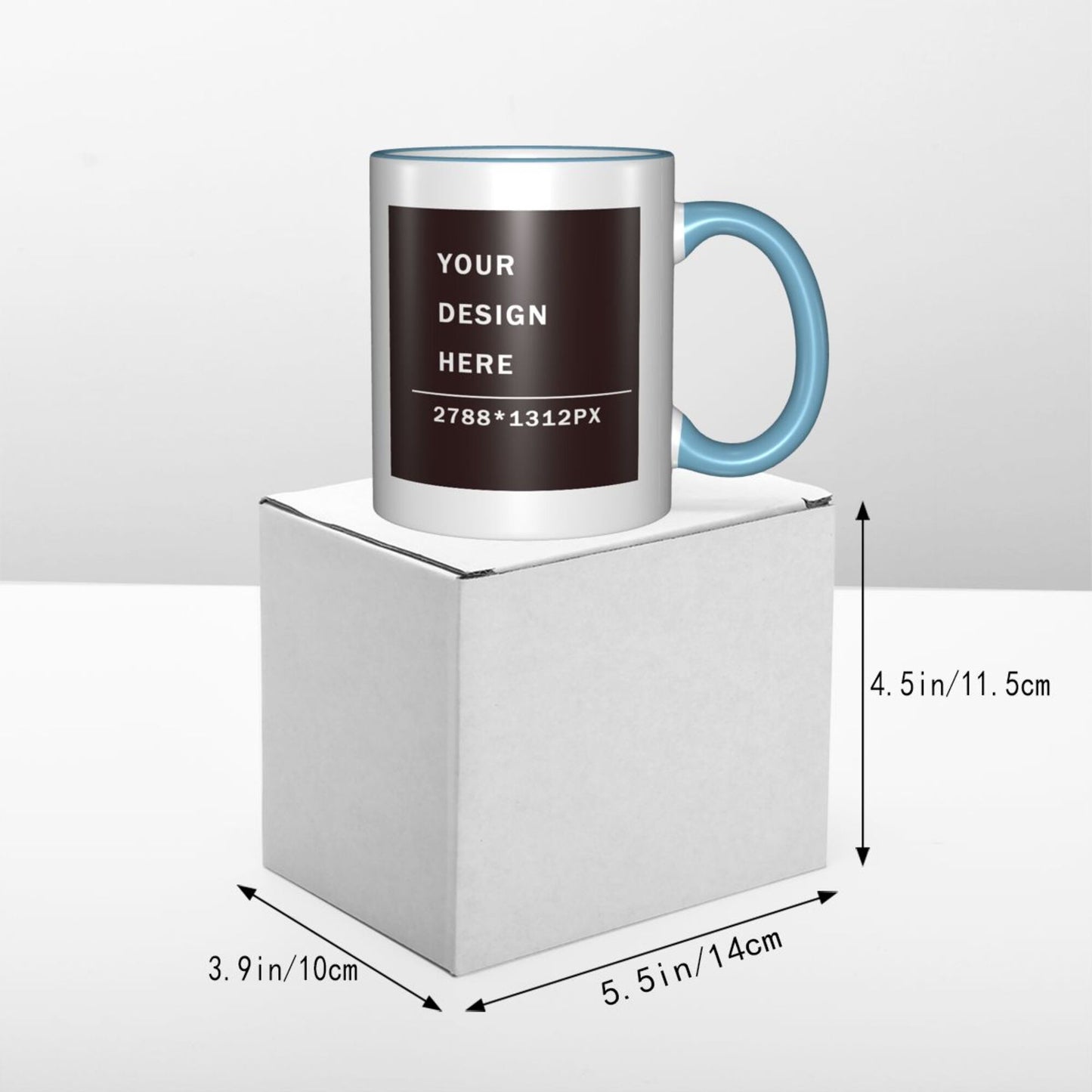 Design your Mug -Colored Edge Ceramic Mug-Two Side Printed