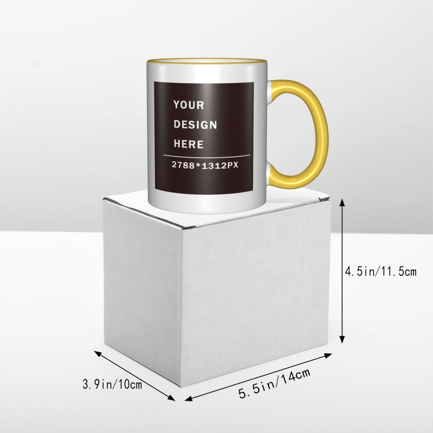 Design your Mug -Colored Edge Ceramic Mug-Two Side Printed