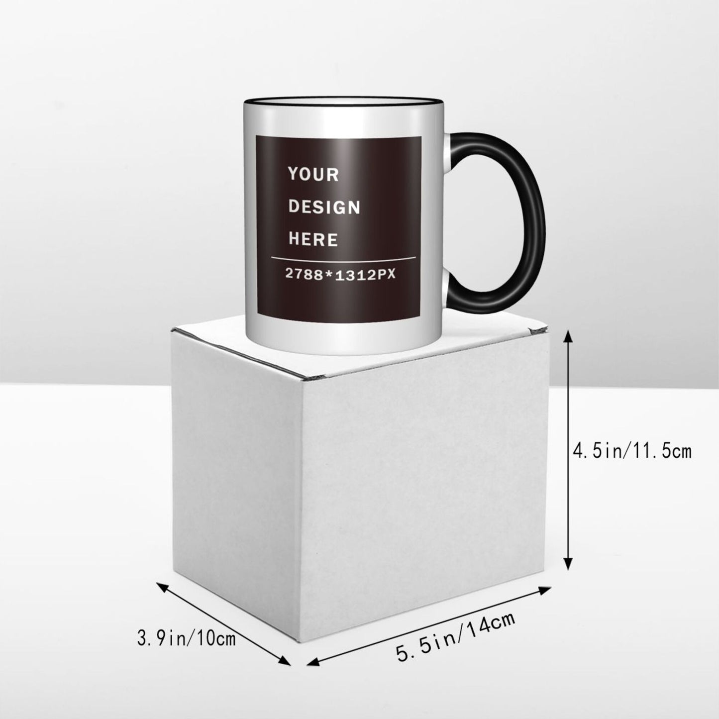 Design your Mug -Colored Edge Ceramic Mug-Two Side Printed