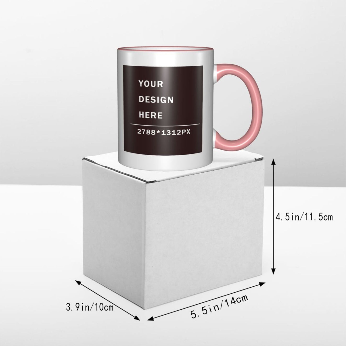 Design your Mug -Colored Edge Ceramic Mug-Two Side Printed
