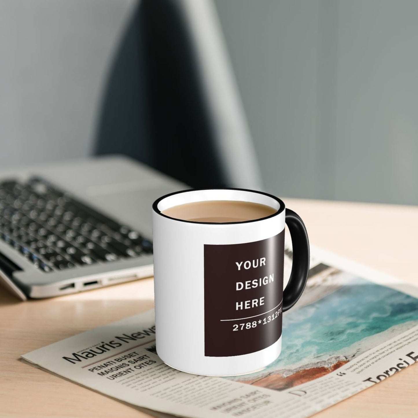 Design your Mug -Colored Edge Ceramic Mug-Two Side Printed