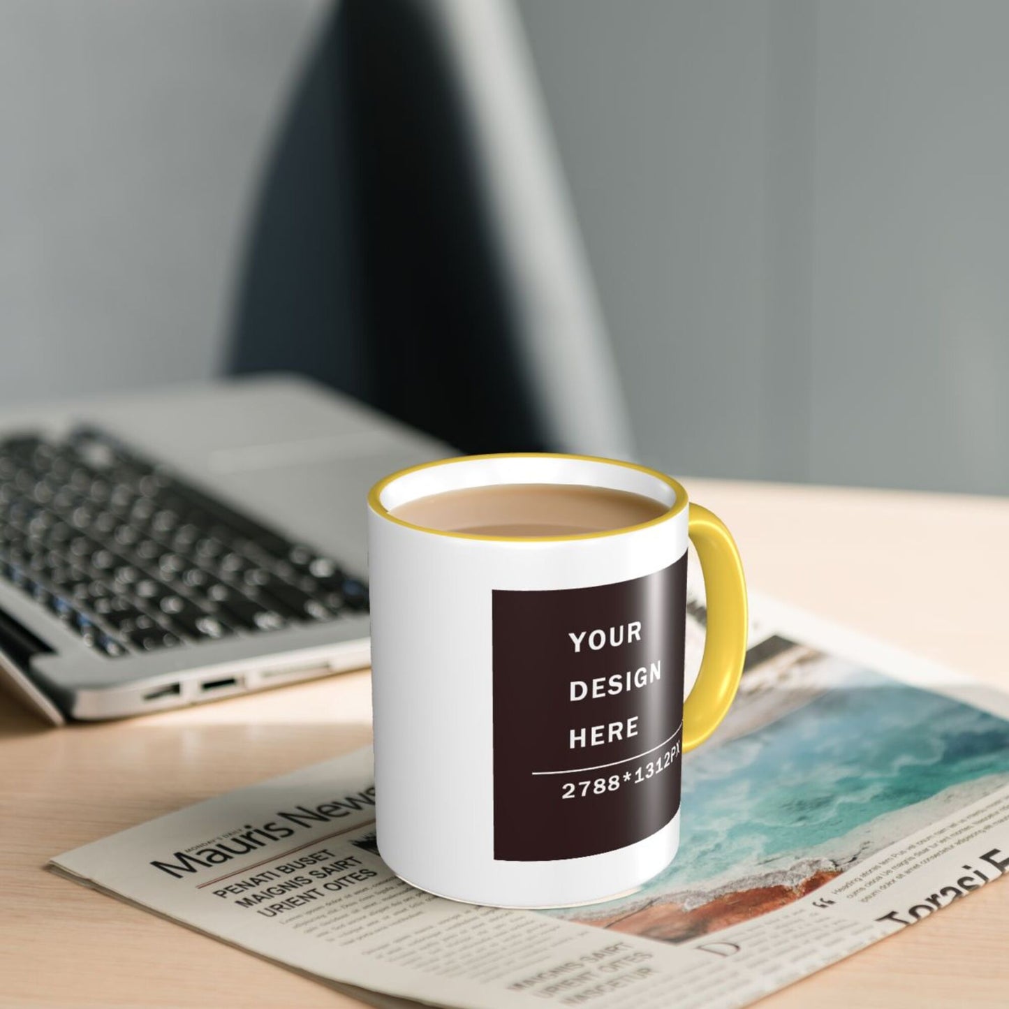 Design your Mug -Colored Edge Ceramic Mug-Two Side Printed