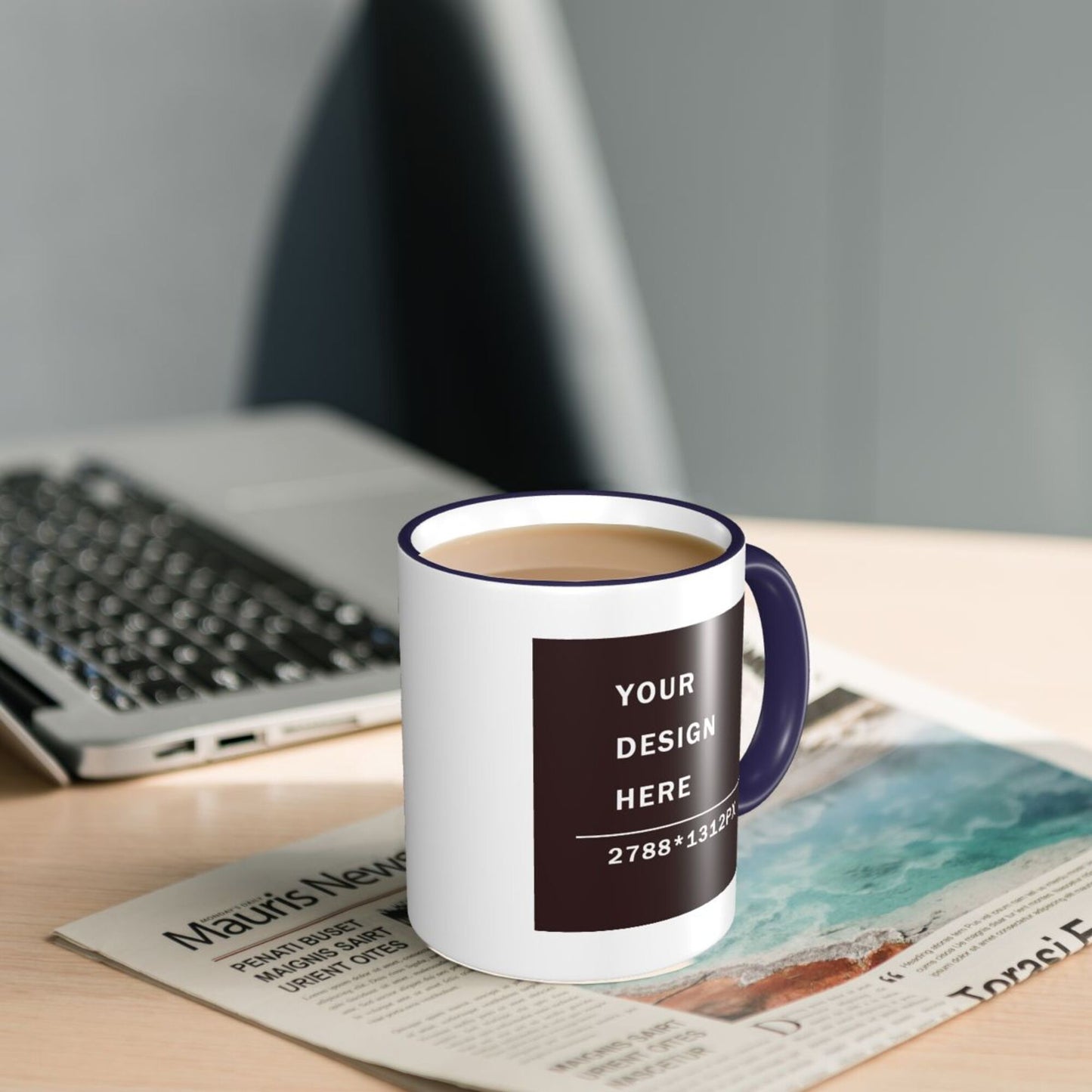 Design your Mug -Colored Edge Ceramic Mug-Two Side Printed