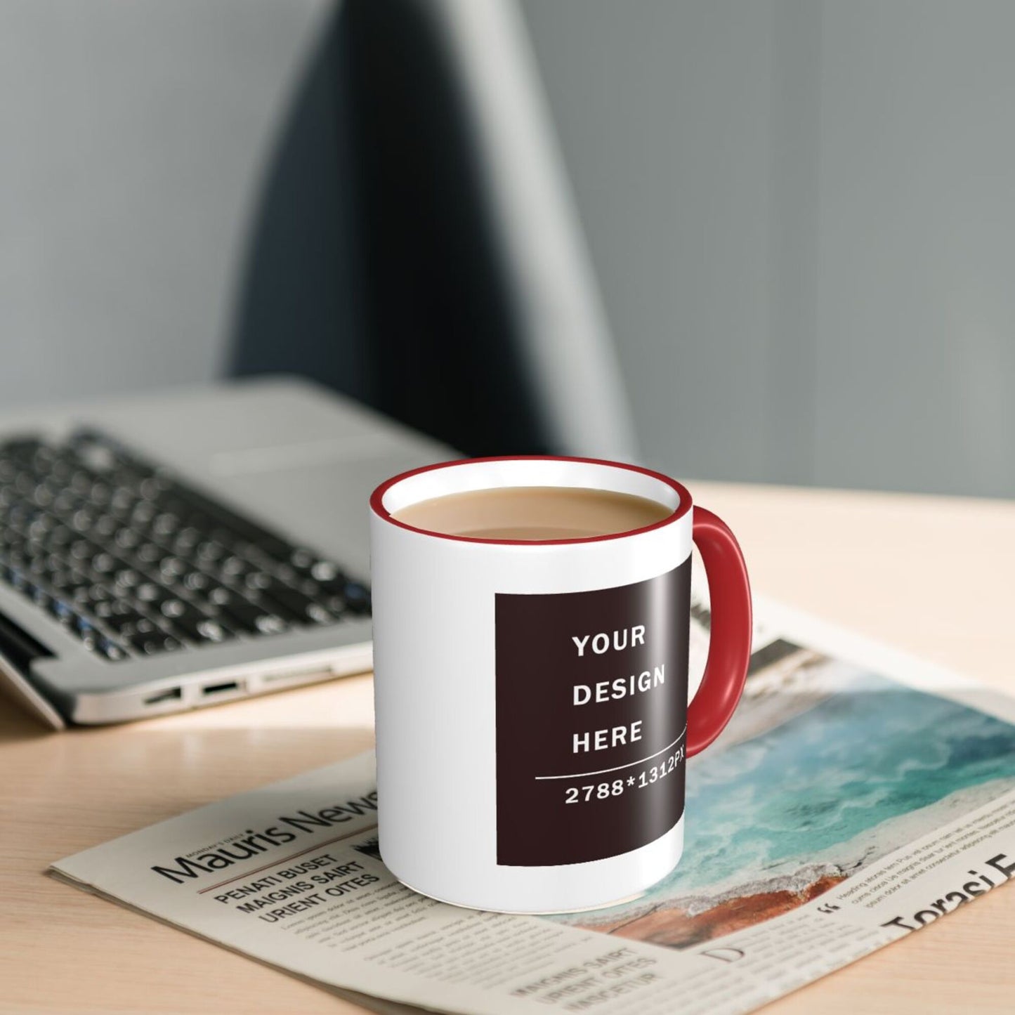 Design your Mug -Colored Edge Ceramic Mug-Two Side Printed