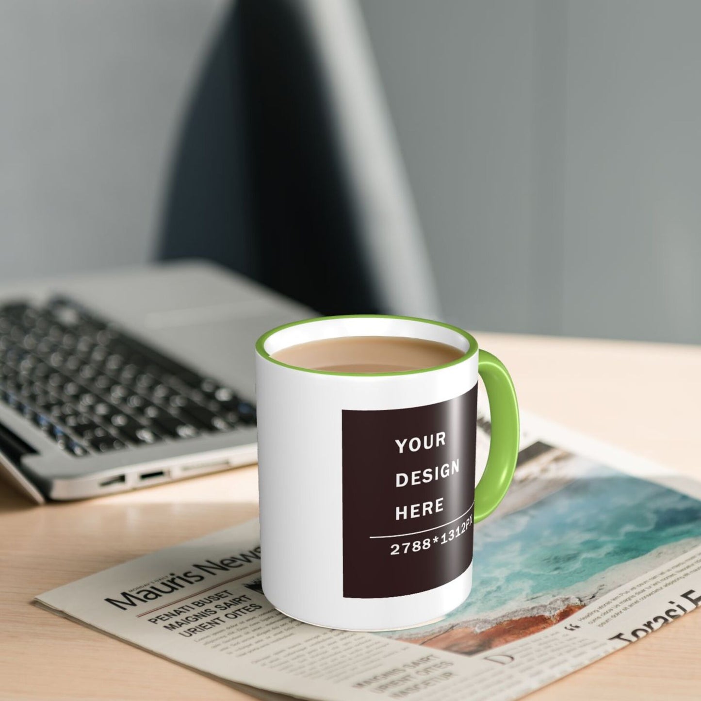 Design your Mug -Colored Edge Ceramic Mug-Two Side Printed