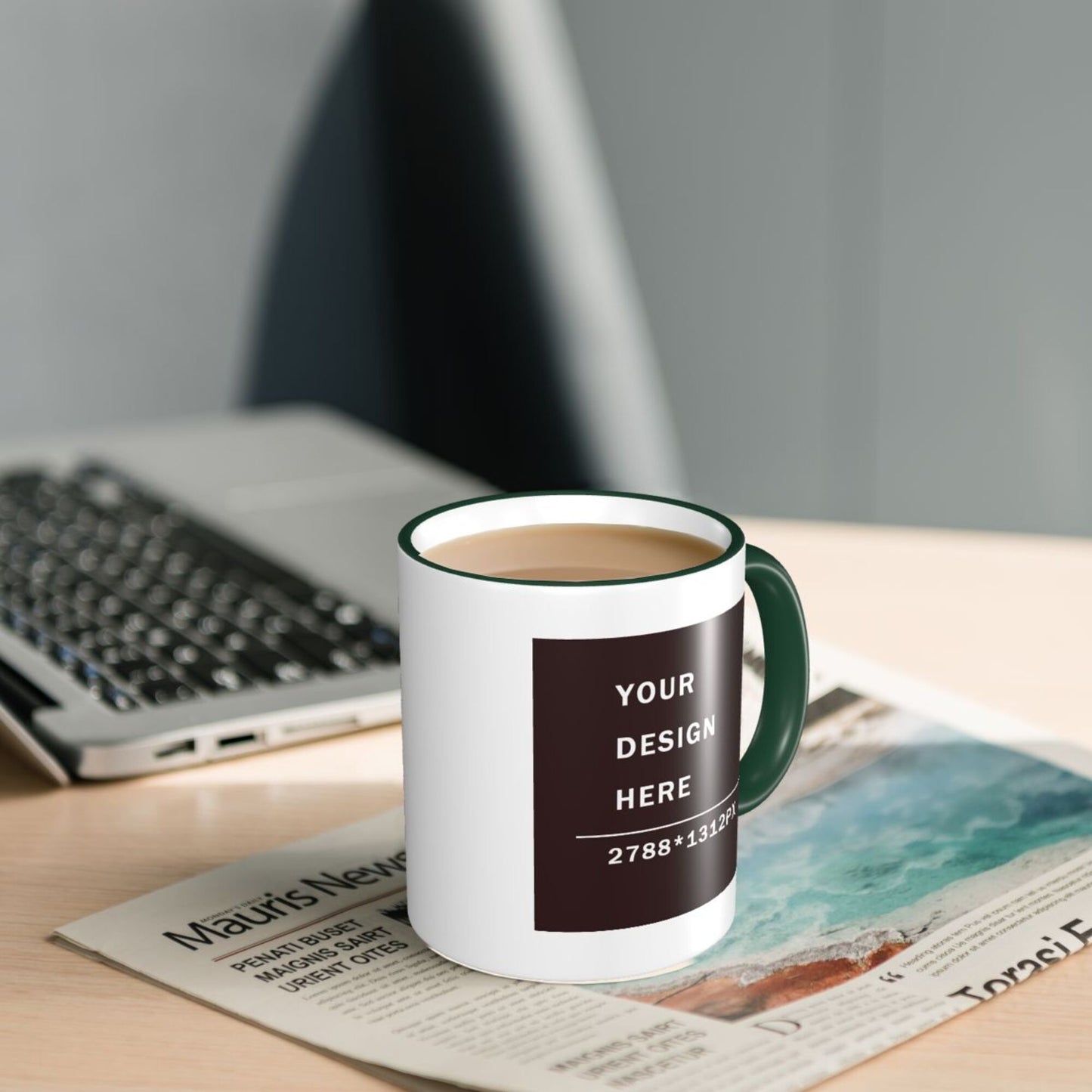 Design your Mug -Colored Edge Ceramic Mug-Two Side Printed
