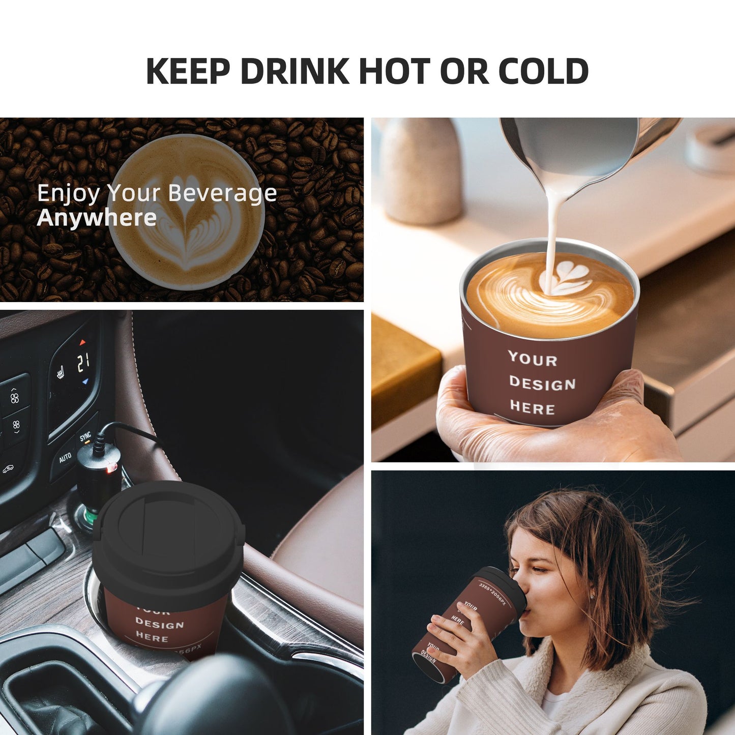 Design your Cup - Carried Insulated Coffee Cup